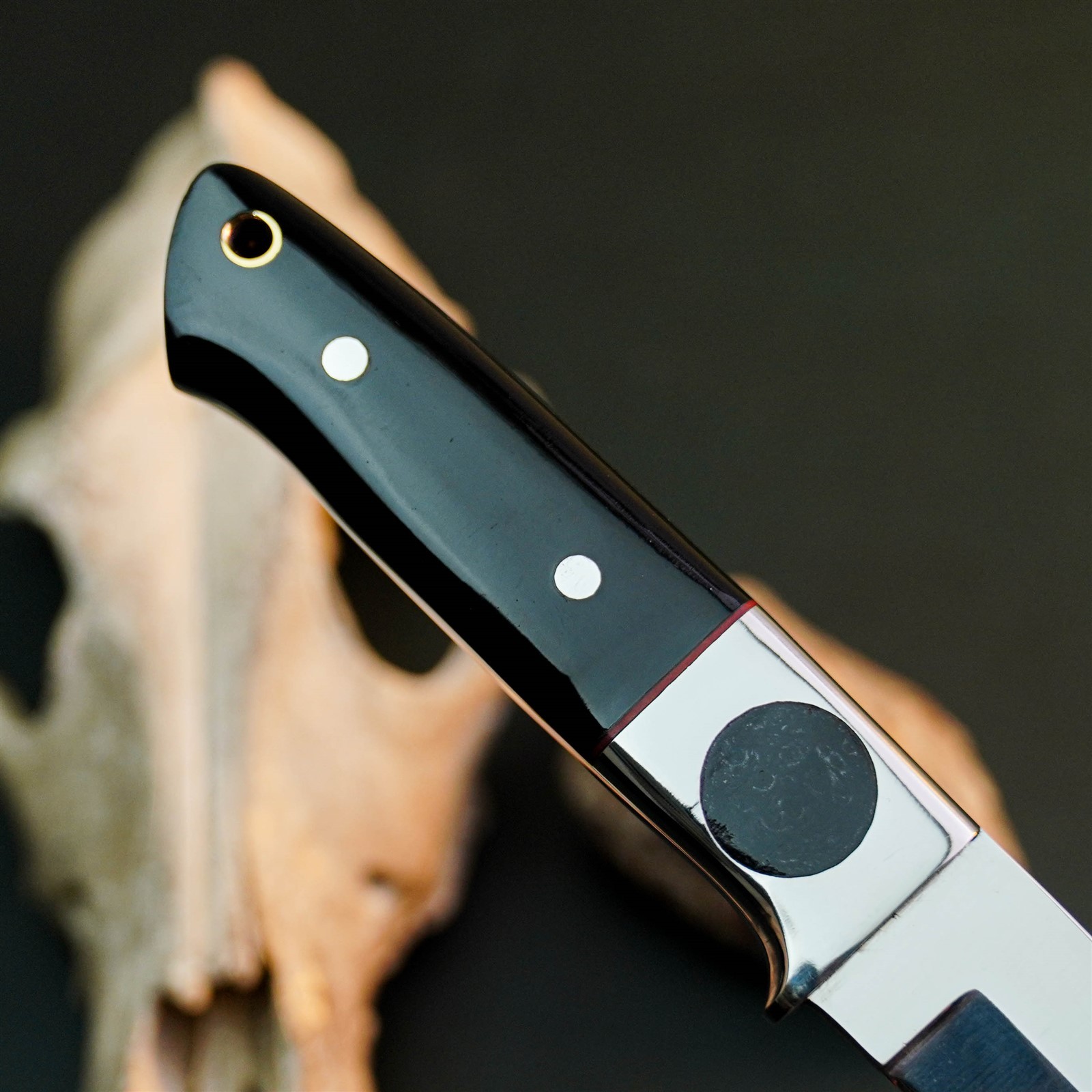8.7″ Hunting EDC Stainless Knife Handmade Full Tang Resin Handle + Sheath