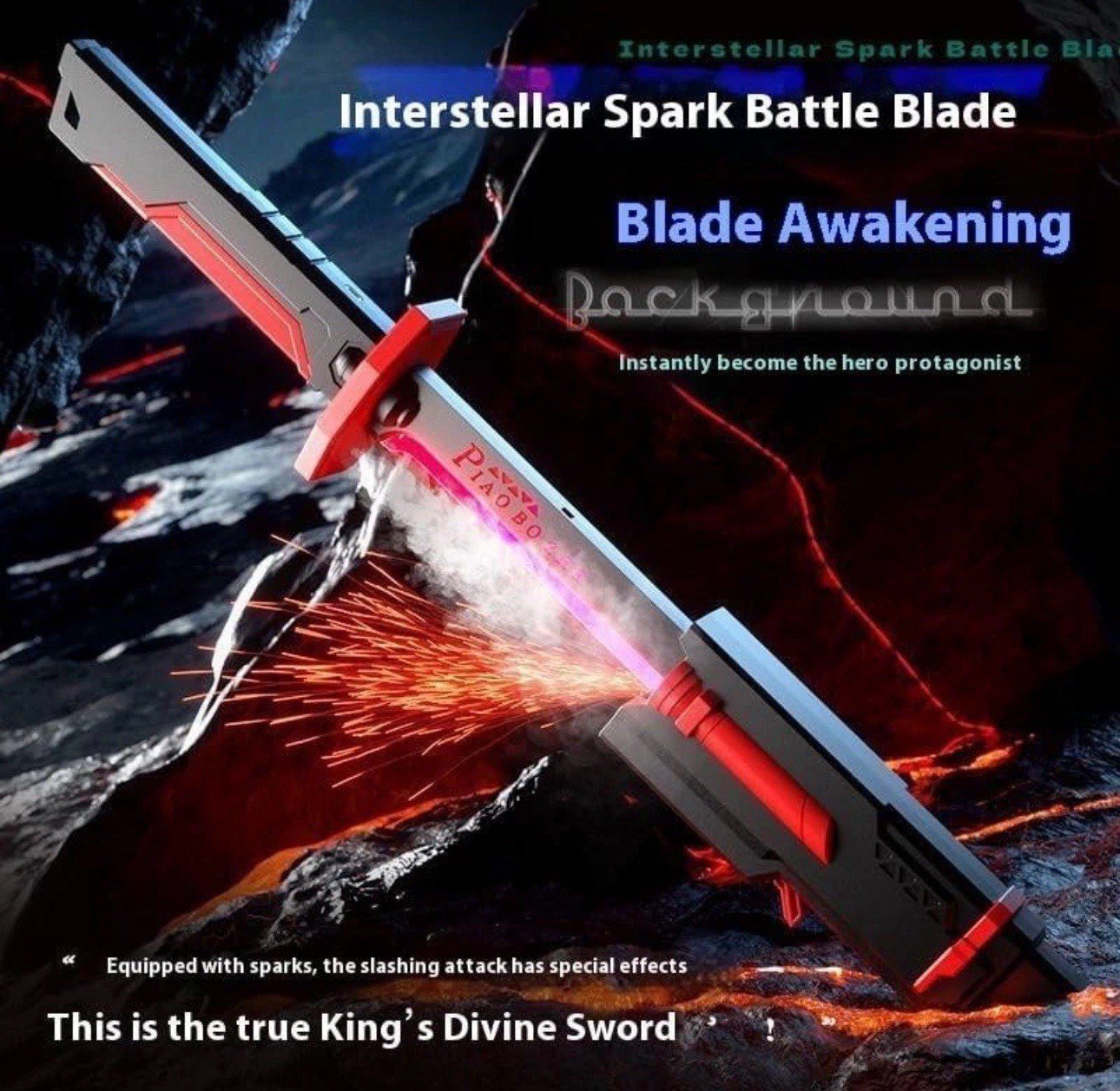 ✅US SELLER✅LIGHT SABER✅Sparkblade Sword with Sparks &Smoke-31.5in ✅FREE SHIPPING