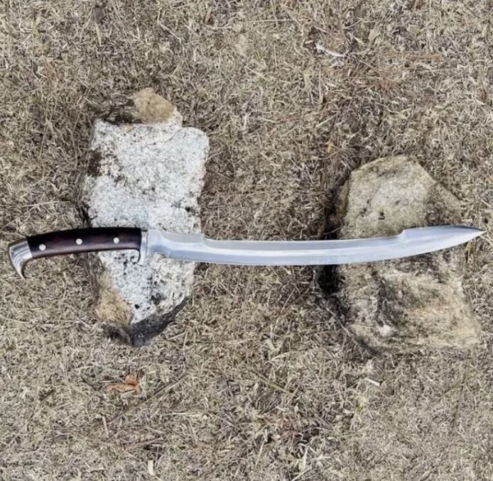 Custom Handmade Carbon Steel Blade Sirupate Machete Sword| Hunting Knife Camping