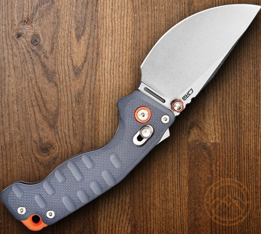CJRB Doubletap Folding Knife 3⅞» D2 Tool Steel Drop Point Blade Blue G10 Handle