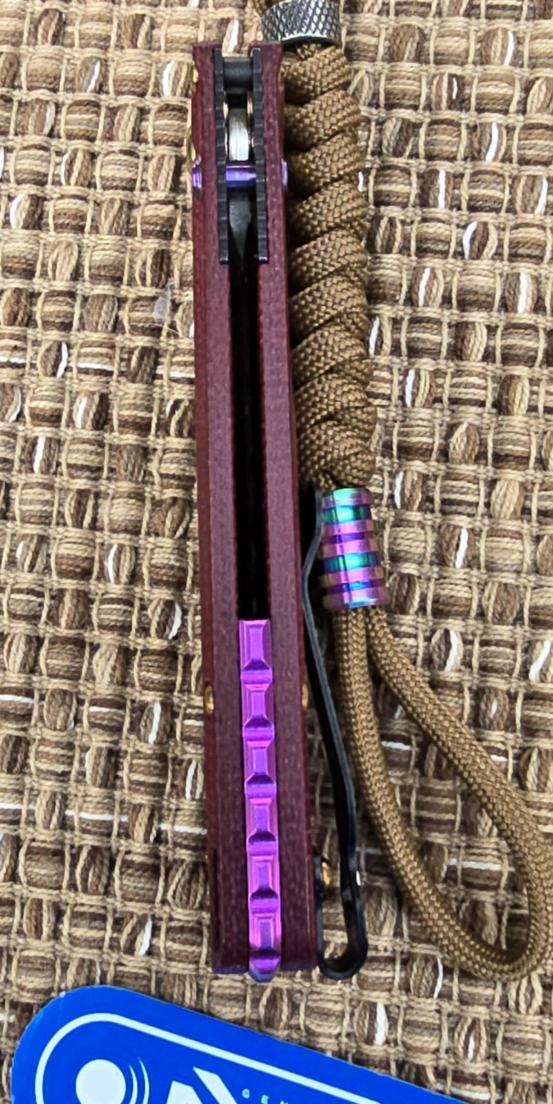 Benchmade 535GRY-1 Bugout – S30V 3.24″ Micarta CUSTOM «RED Velvet» + TITANIUM x5