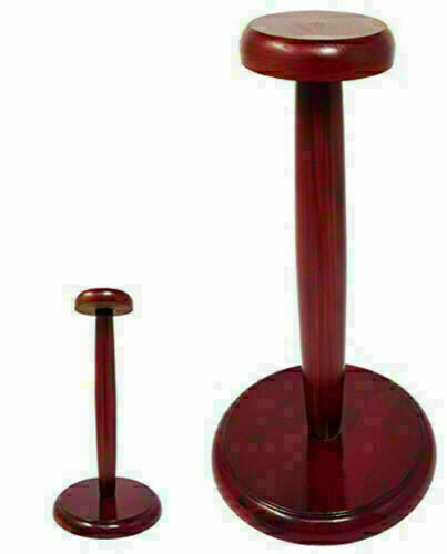 Wooden Helmet Stand Display Stand for Medieval Helmet Foldable Red Stand Armor