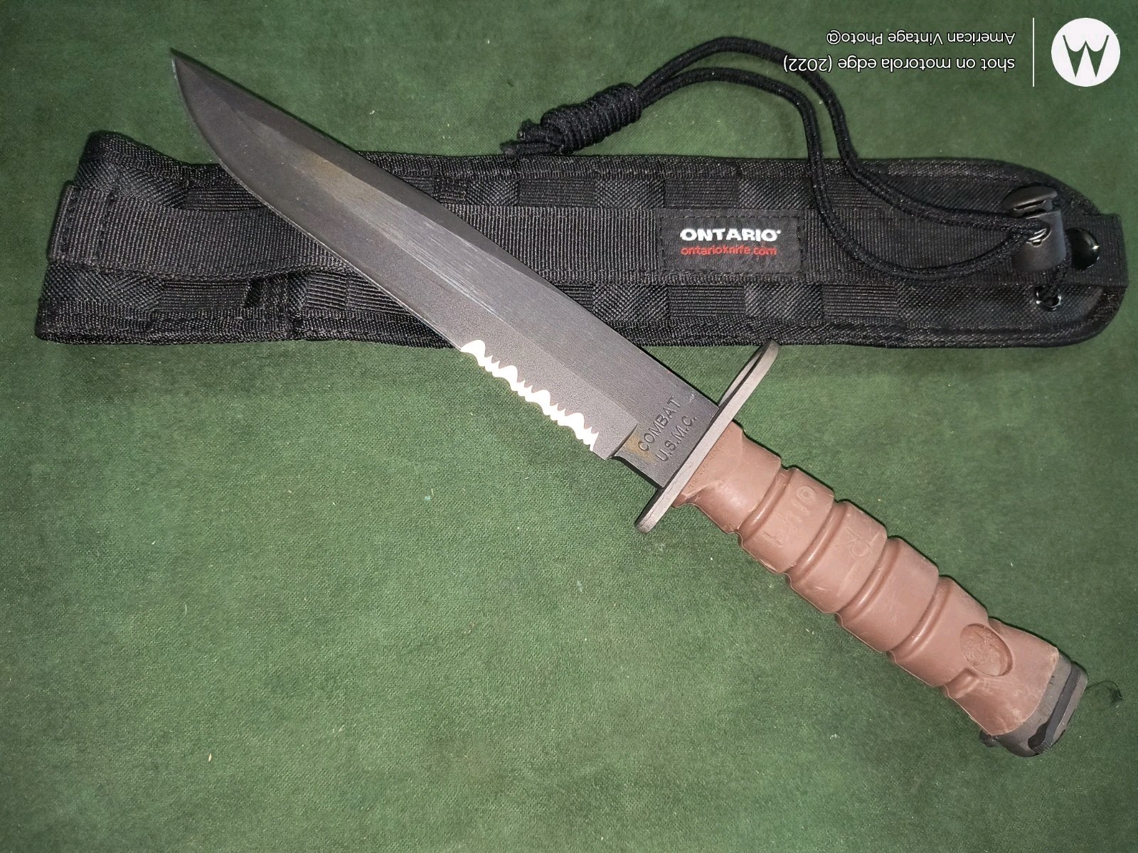 Vintage Knife OKC-3S Bayonet USMC & MOLLE Sheath Military Ontario Knife Co