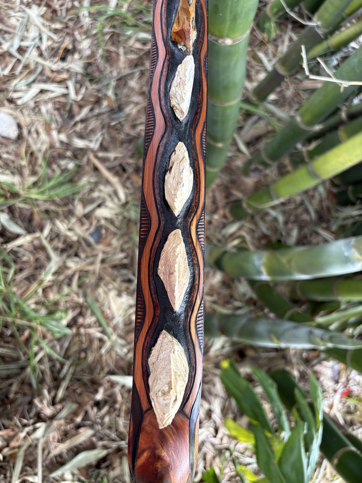 Fire Hardened Red Cedar Giant Woodpecker Effigy Two Handed Battle Club Crusher