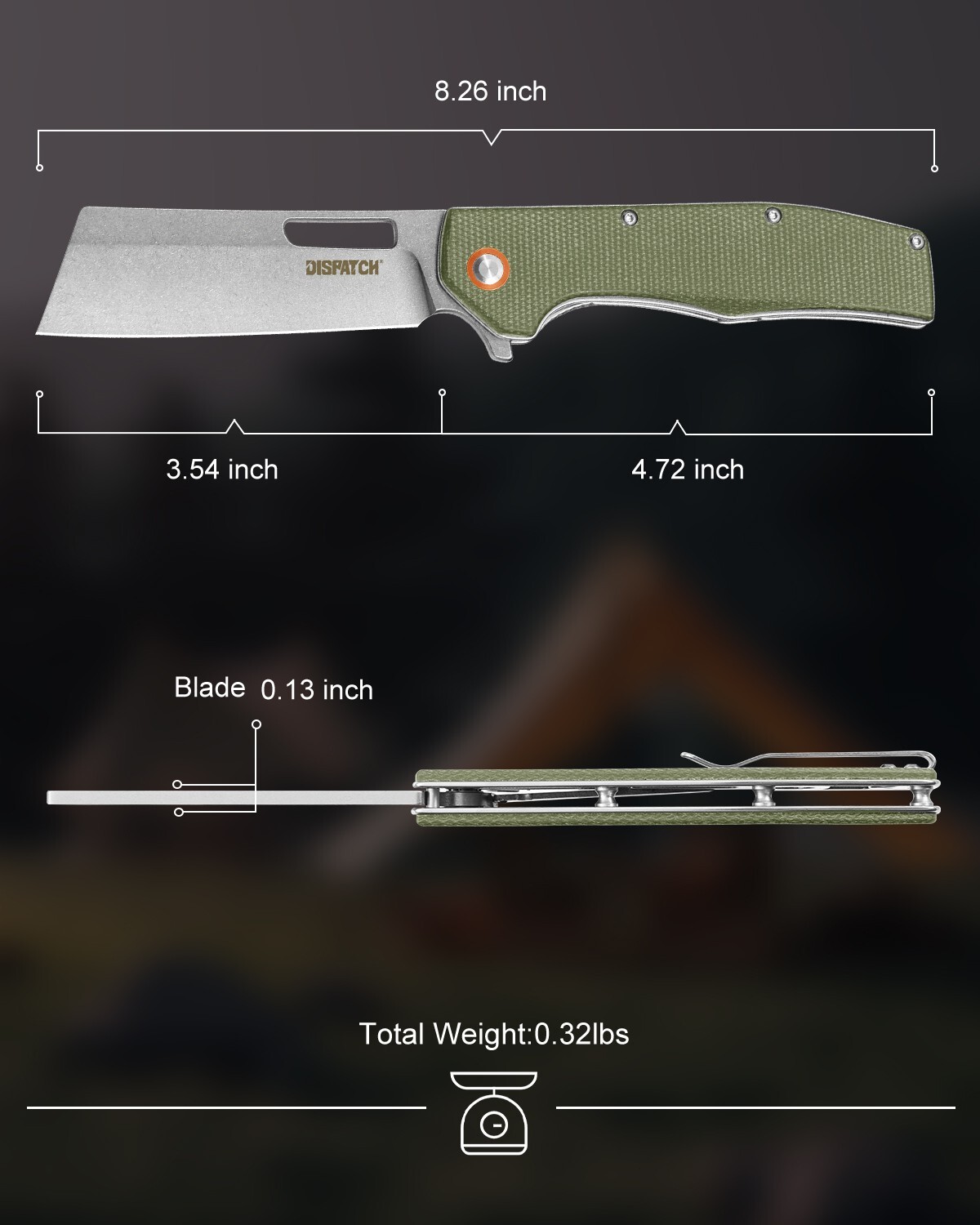 Pocket Knife with Clip,EDC Tactical Folding Knife ,Micarta Handle