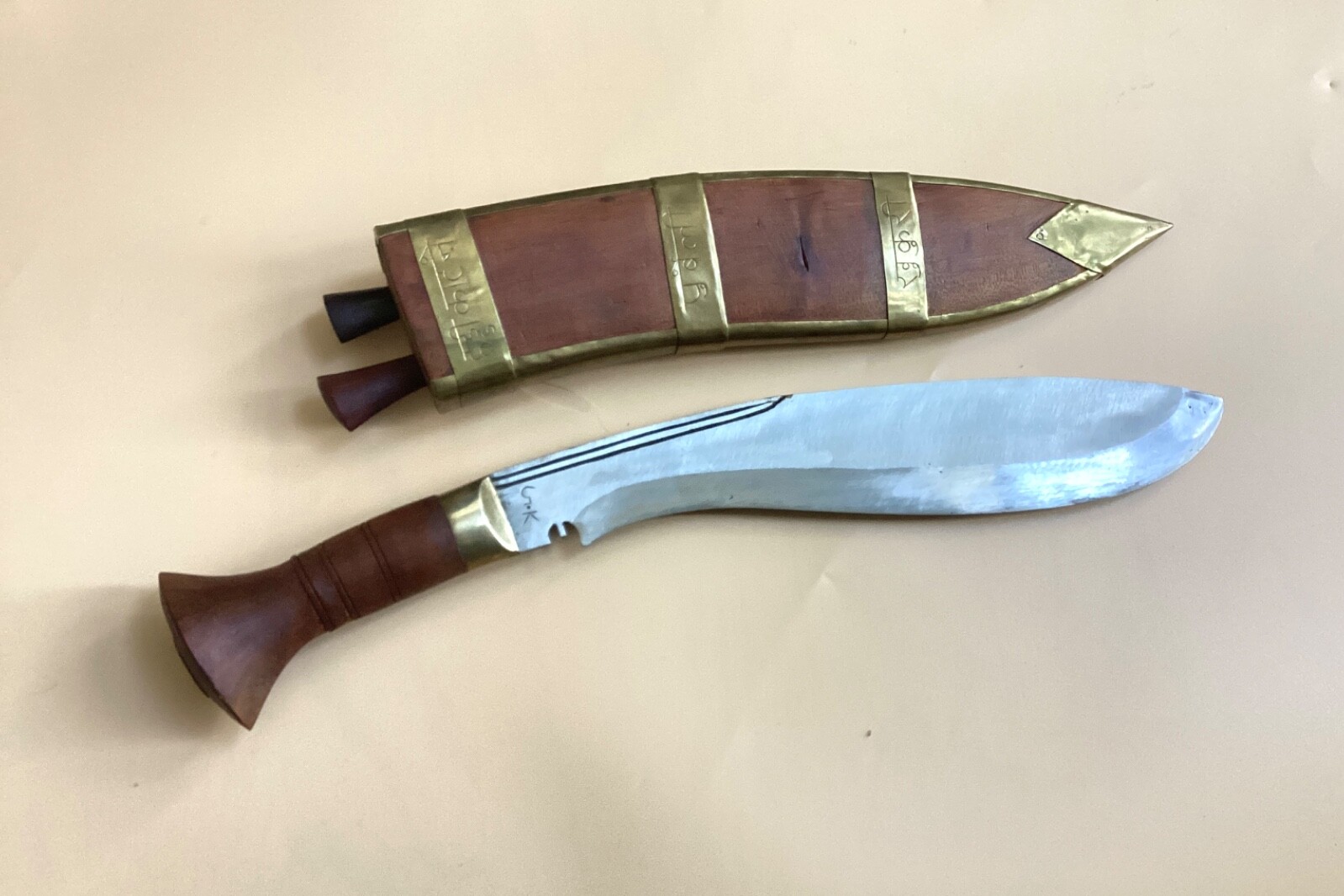 RARE GK Bone Cutter Kukri, Village Khukuri 18 inch Hand Forged Blade Knife.
