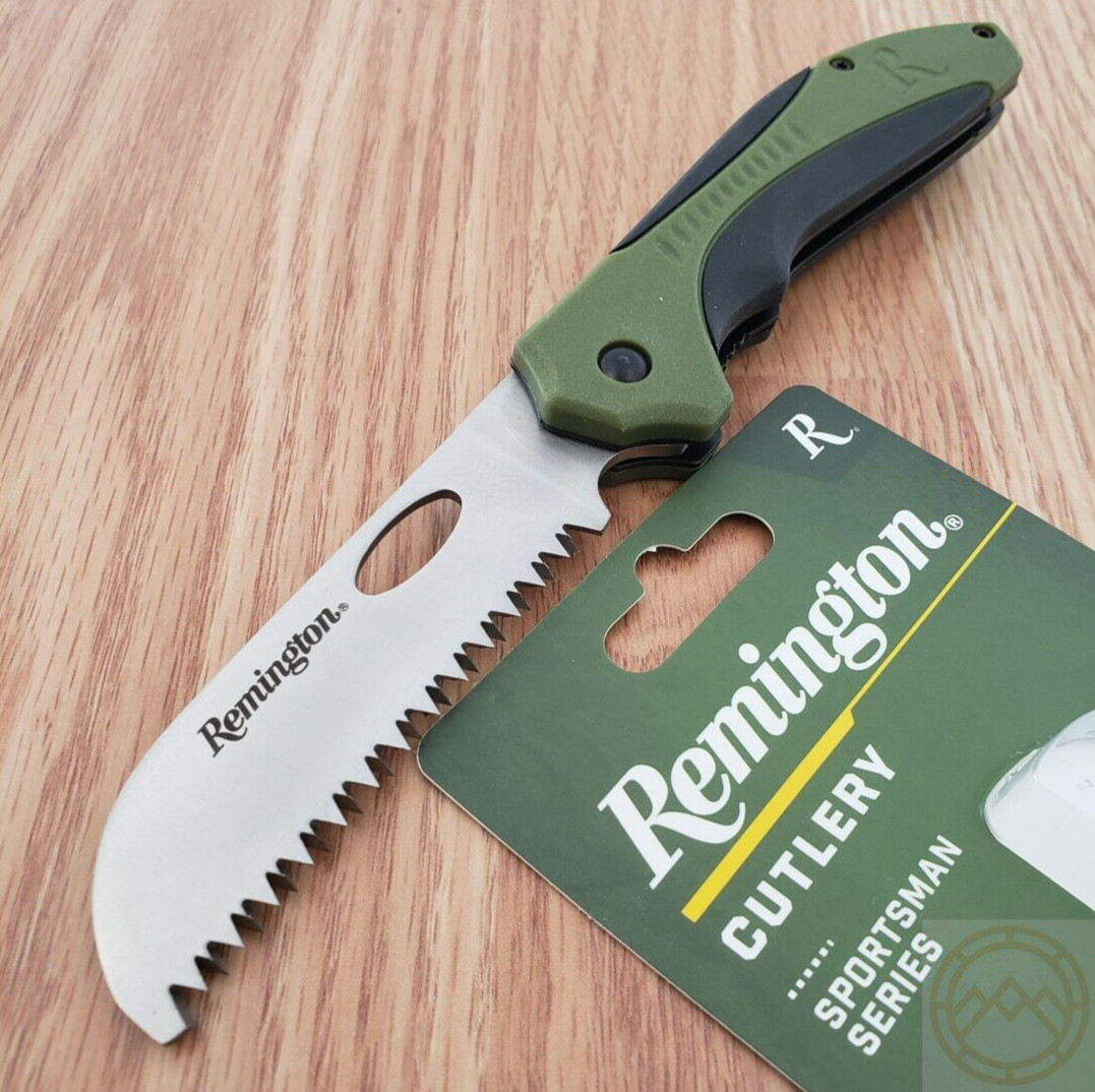 Remington Sportsman Saw Folding Knife 3.25″ Stainless Steel Blade Polymer Handle