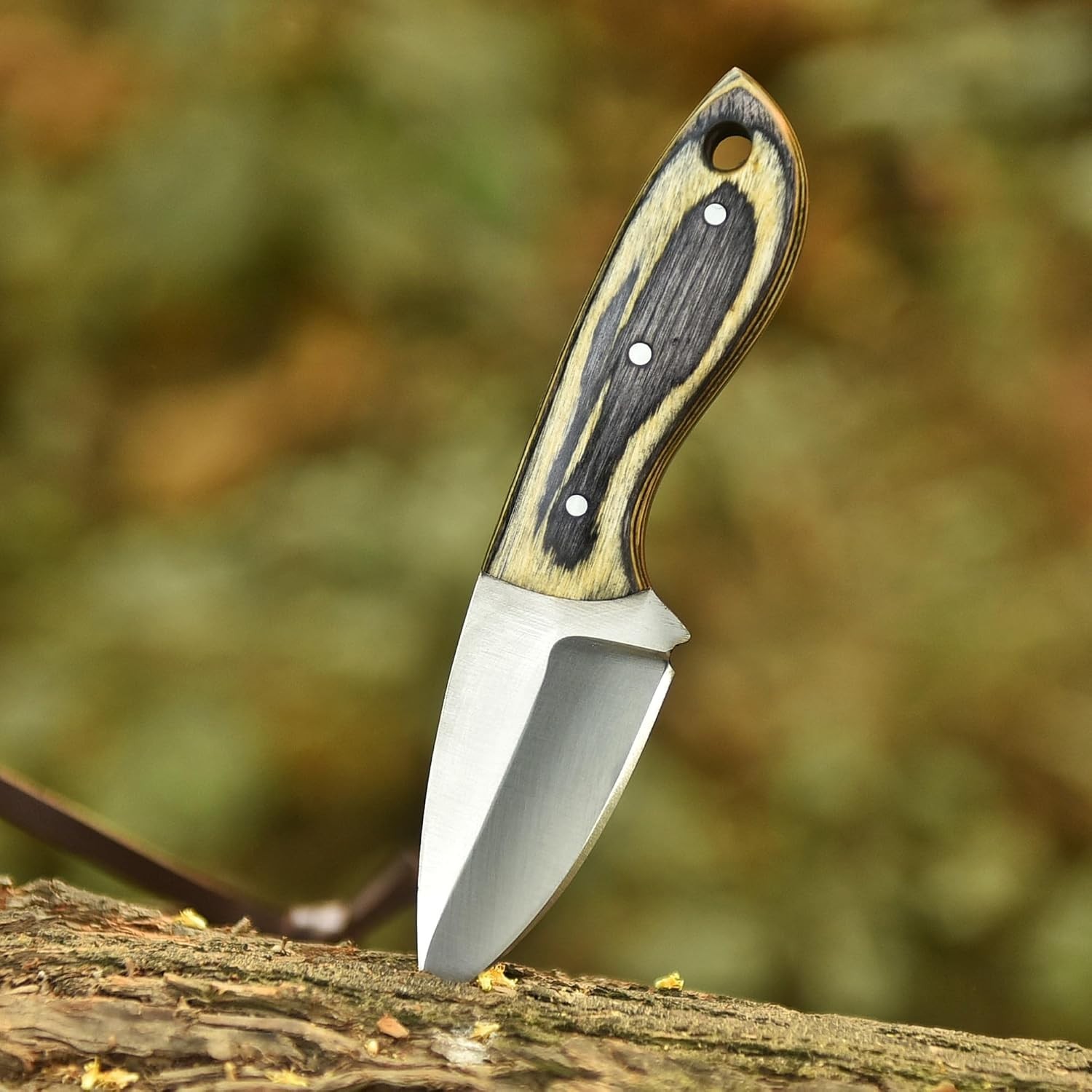 5.5″ D2 Steel Neck Knife Fixed Blade G10 Handle Sheath EDC Bushcraft Outdoor