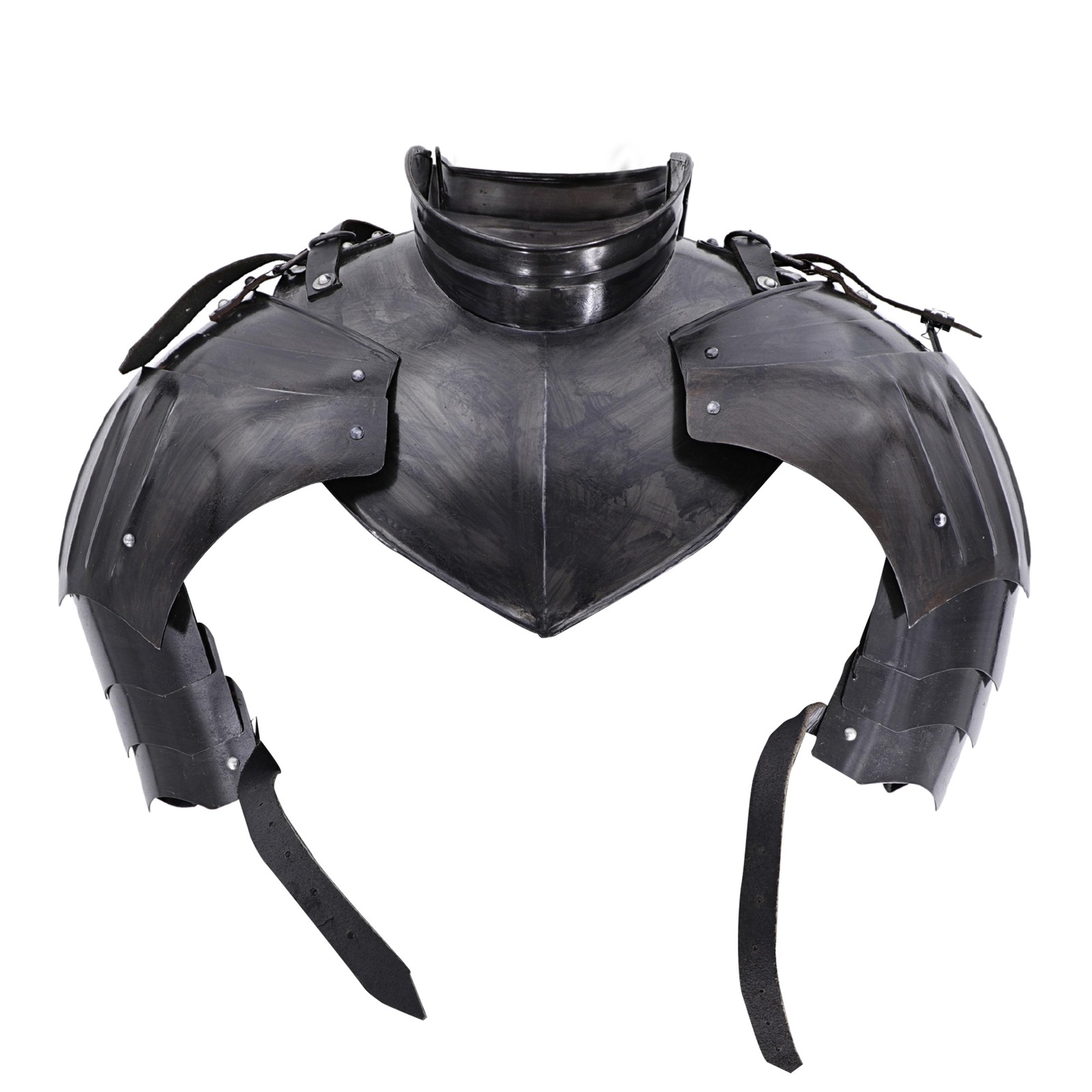 Medieval Iron Gorget Spaulders Arm Shoulder Set Viking Crusader Larp Pauldrons