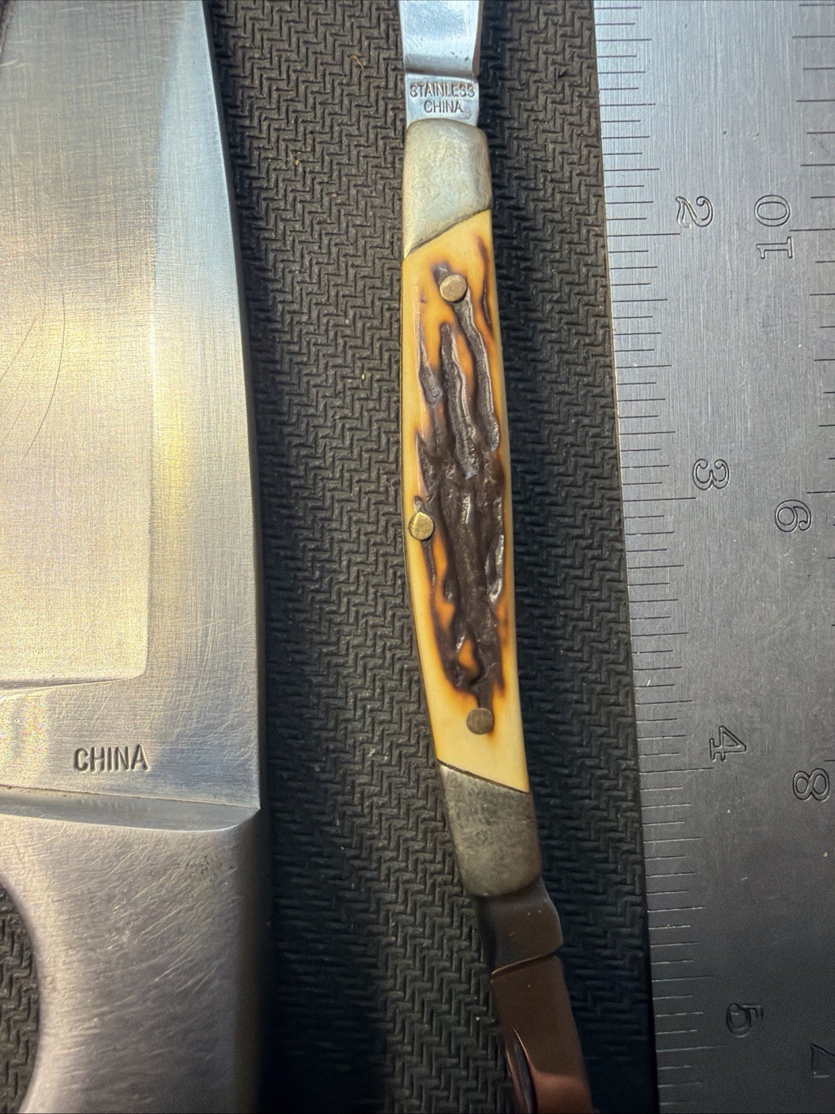 2 Winchester knives, 2003 Double Blade Stainless, & 3.5” Fixed Made in China