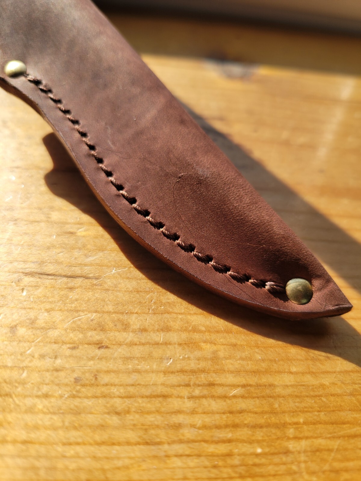 Sheaths Genuine Natural Brown Leather For Up To 6″ Overall Fixed-Blade Knife