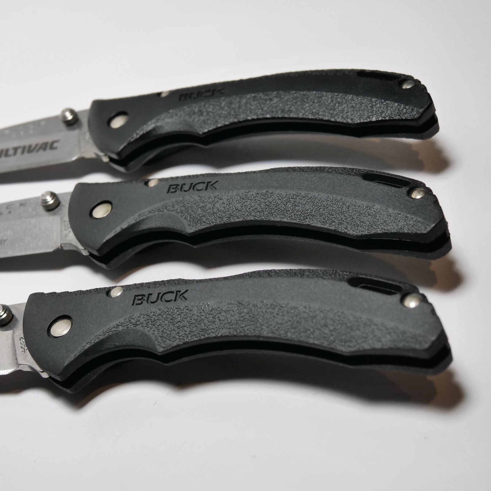 Buck USA 285 Bantam Folding Knife Lot Branded Blades Excellent Shape