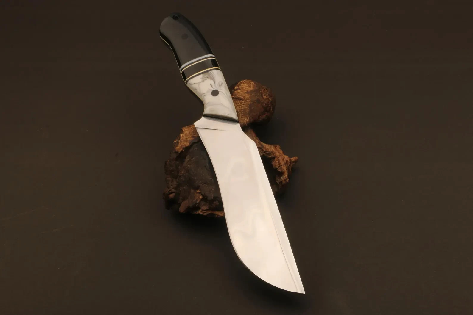 Custom Handmade High Carbon Steel Skinner Knife Gut Hook Leather Sheath Hunting
