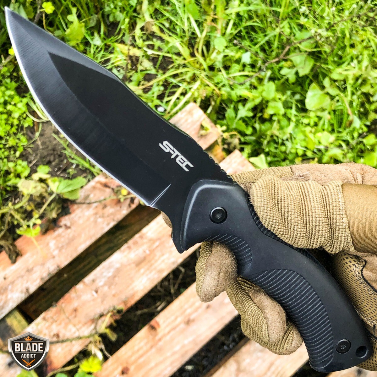 9″ Military Tactical FIXED BLADE Survival Hunting Combat KNIFE w/ Kydex Sheath