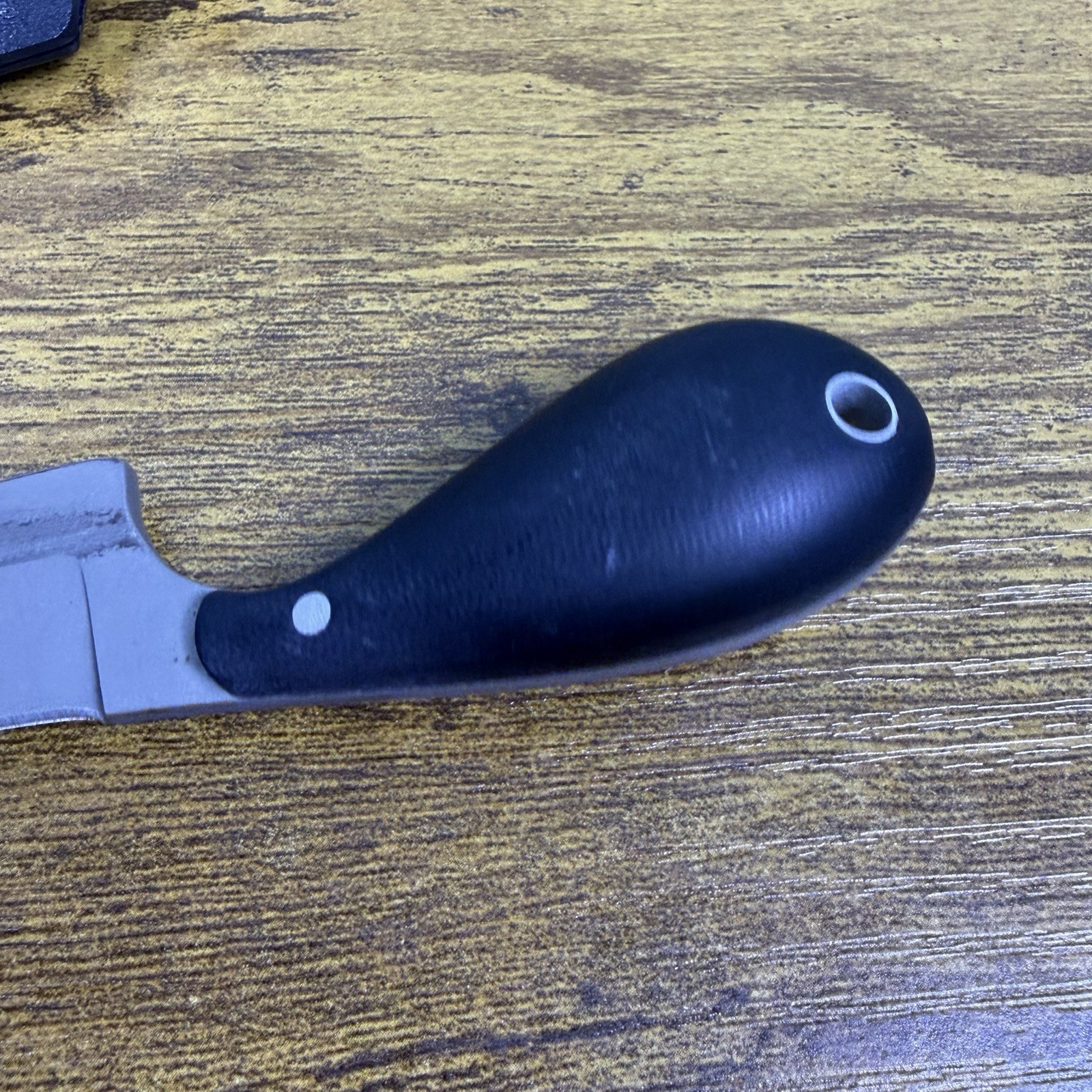 Shivworks Clinch Pick Fix Blade Knife & Sheath 5” Black Full Tang Reverse Edge