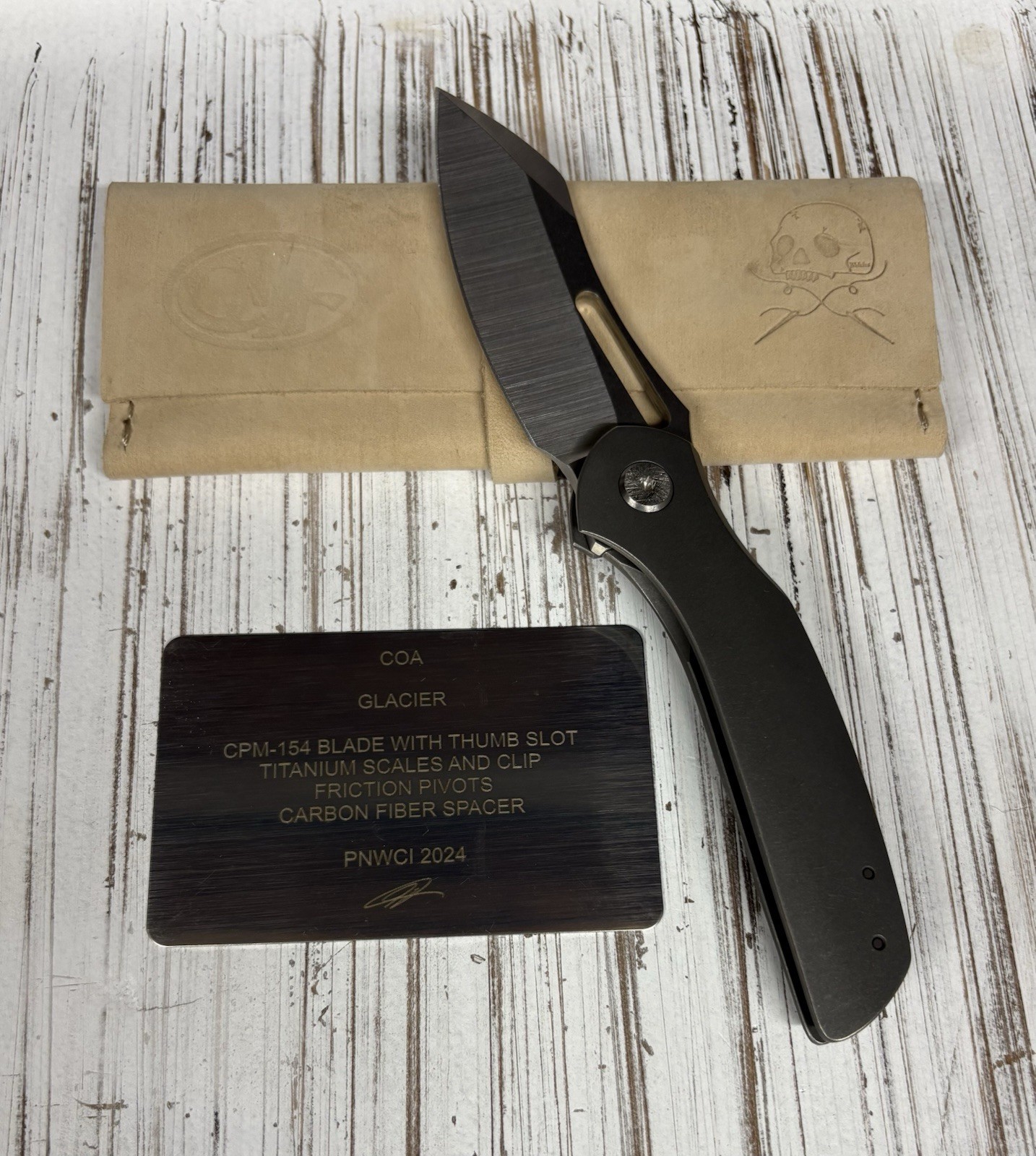CMF Metalworks(Ian Pickarski) Custom Glacier PNWCI 2024 Titanium CPM 154