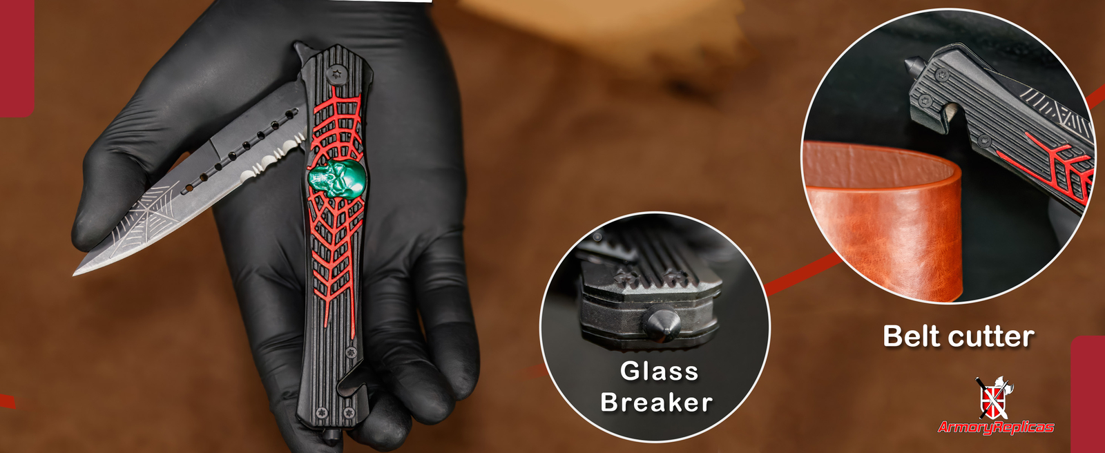 Deadly Web Weaver Assisted Fantasy Stainless Steel Foldable Pocket Knife