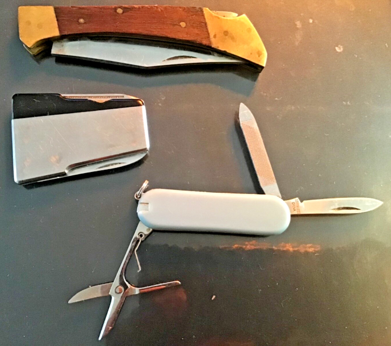 3 Vintage HI-CV Verros money clip pocket knife+Bonus~Pakistani Lock-back+Knives