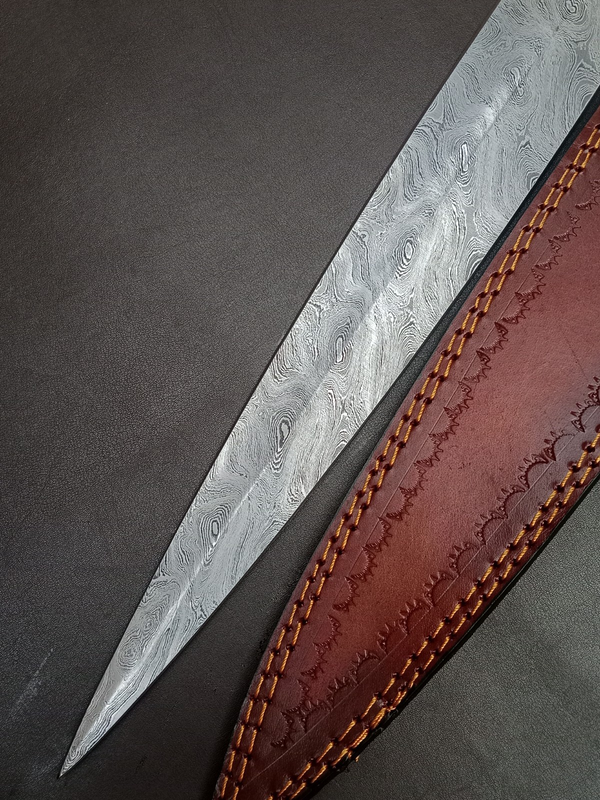 44 inch Custom Hand Forged FULL TANG Damascus Sword Blank Blade Knife Making
