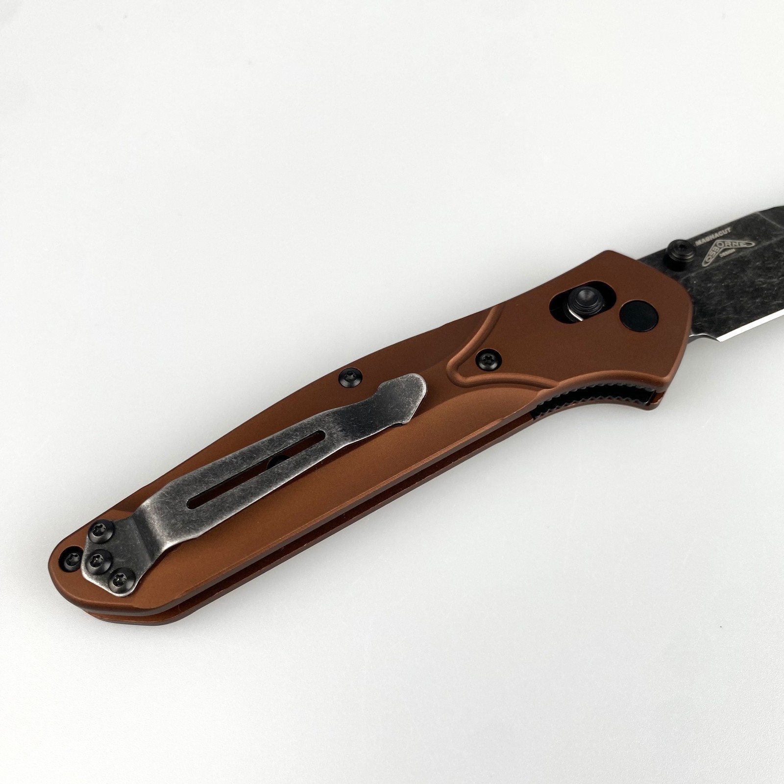 Benchmade 940BK-03 Osborne Knife Burnt Copper Aluminum MagnaCut Folding Knife