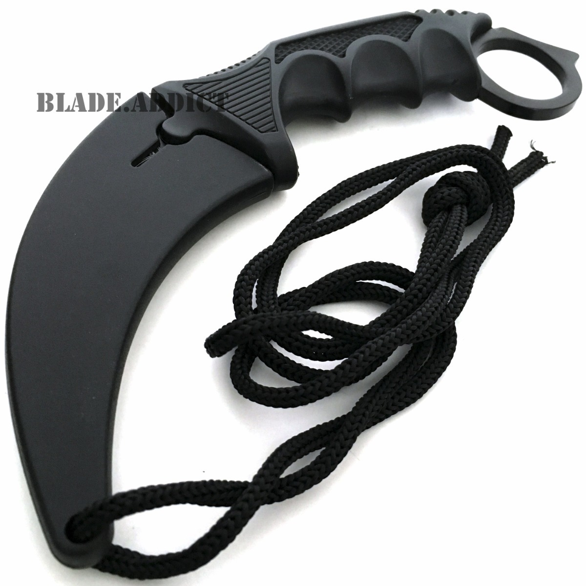 2 PC TACTICAL COMBAT KARAMBIT KNIFE Survival Hunting BOWIE Fixed Blade w/ SHEATH