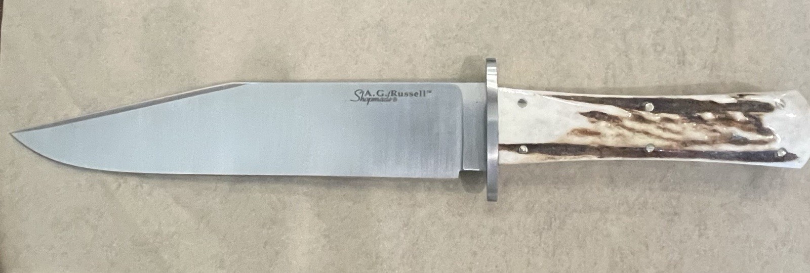 *RARE* A.G. Russell SHOPMADE AG Collection, India Stag Discontinued 5 7/8 Blade