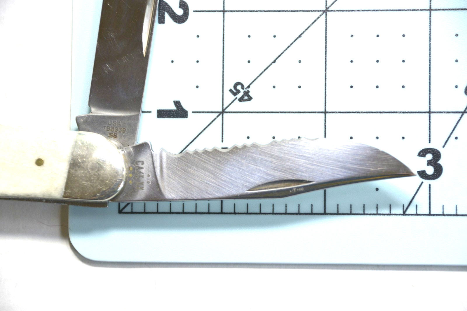 Case XX TB6339 Tony Bose Natural Smooth Bone Pocketknife 2025, serrated edge
