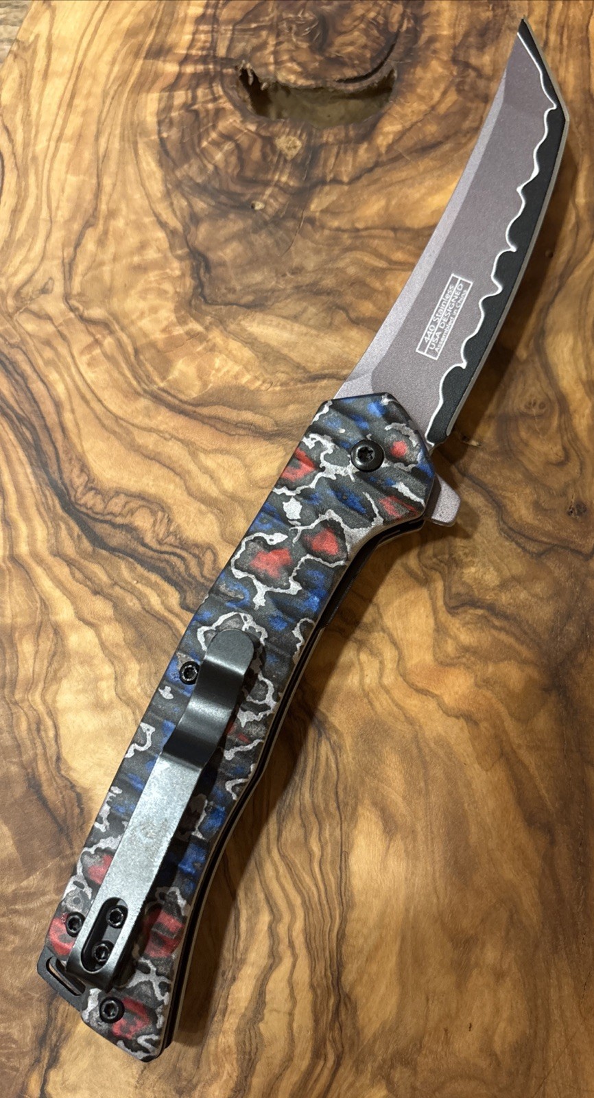 Flacon Knives KS2420-1 440 Stainless Steel 3.5” Blade Folding Knife Brand New