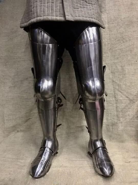 Antique Medieval Steel Full Leg Armor Knight Halloween Cosplay Costume
