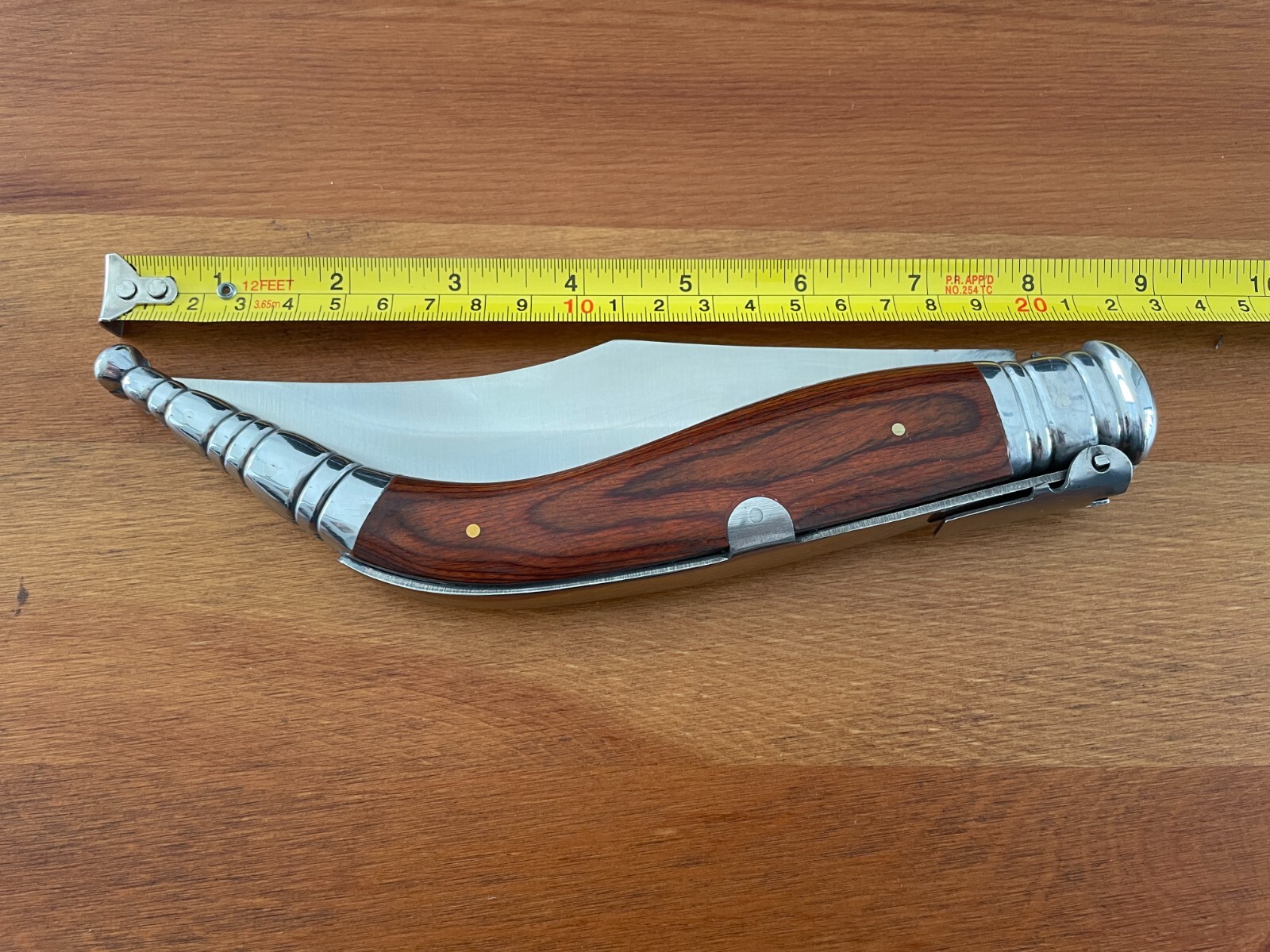 6.5” Navaja Sevillana Style Folding Knife Red Wood Scales From Spain – US Seller