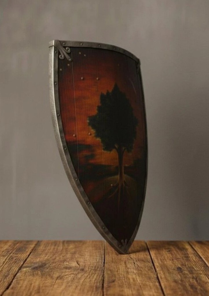 Medieval Ser Duncan The Tall Shield | Hedge Knight Tree & Star Prop | 28×18 Inch