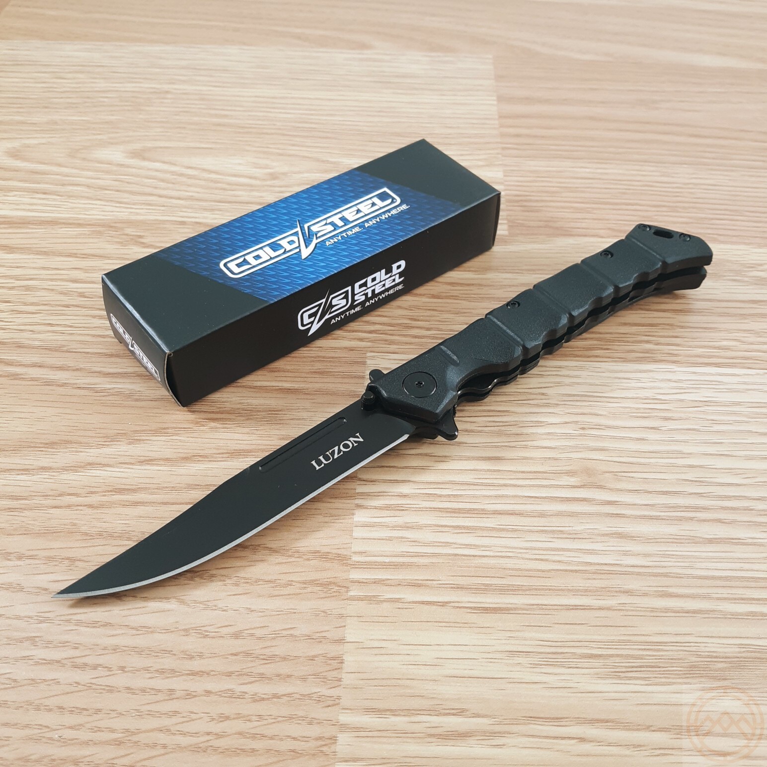 Cold Steel Medium Luzon Folding Knife 4″ 8Cr13MoV Steel Blade Black GFN Handle