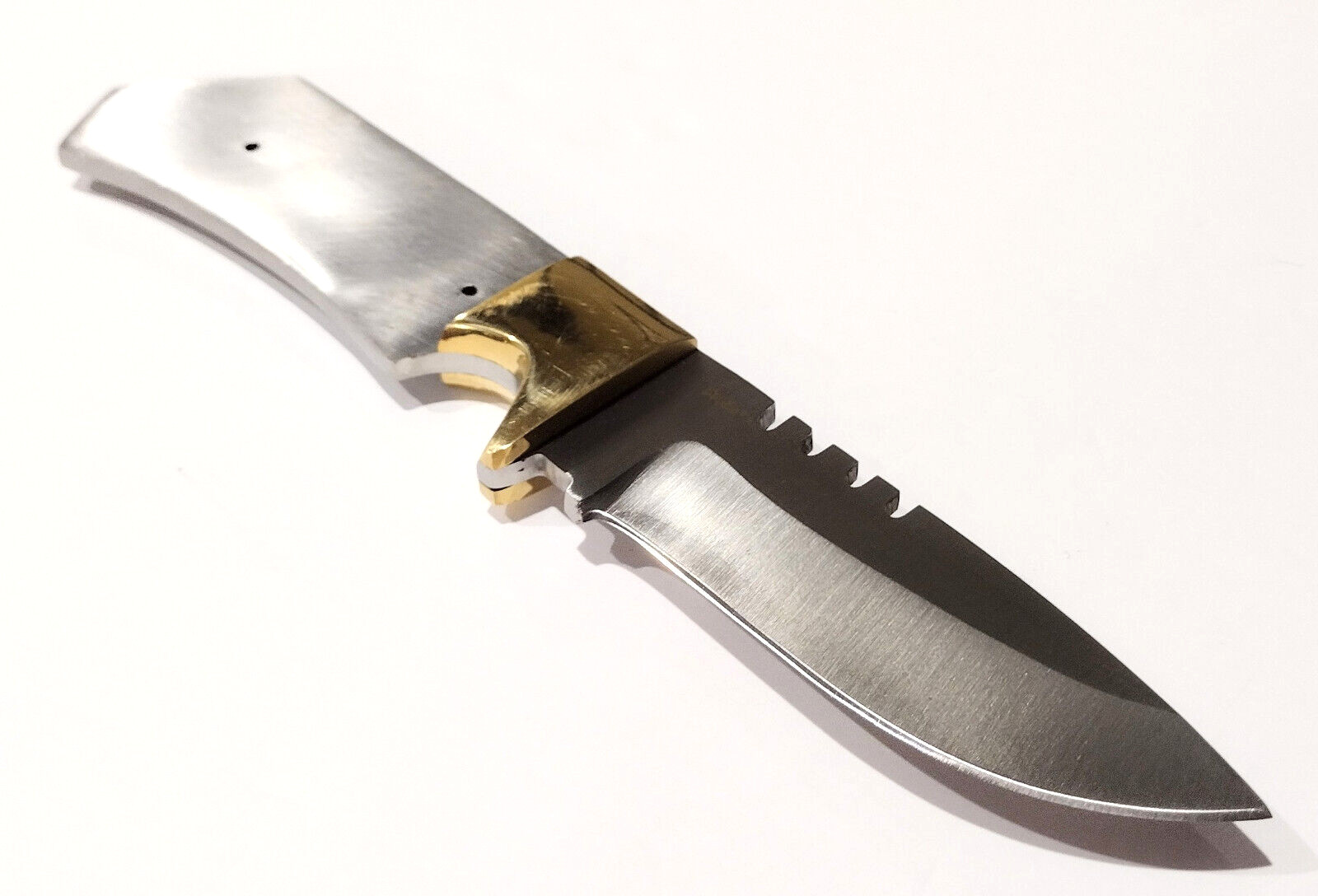8″ Full Tang Blank Custom Knife Making Skinning Hunting Blade + Brass Guard