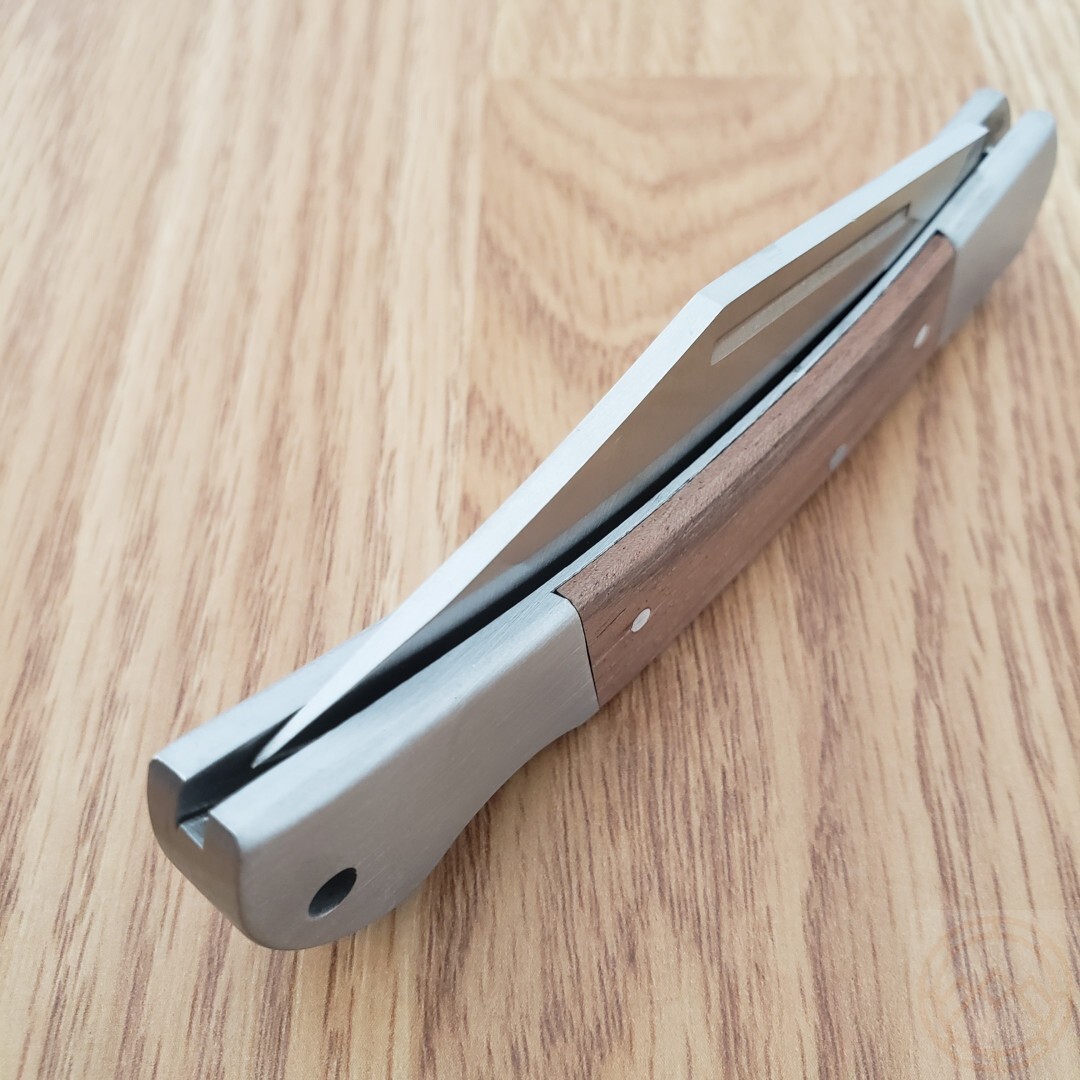 Rite Edge Lockback Folding Knife 3.25″ Stainless Steel Clip Blade Wood Handle
