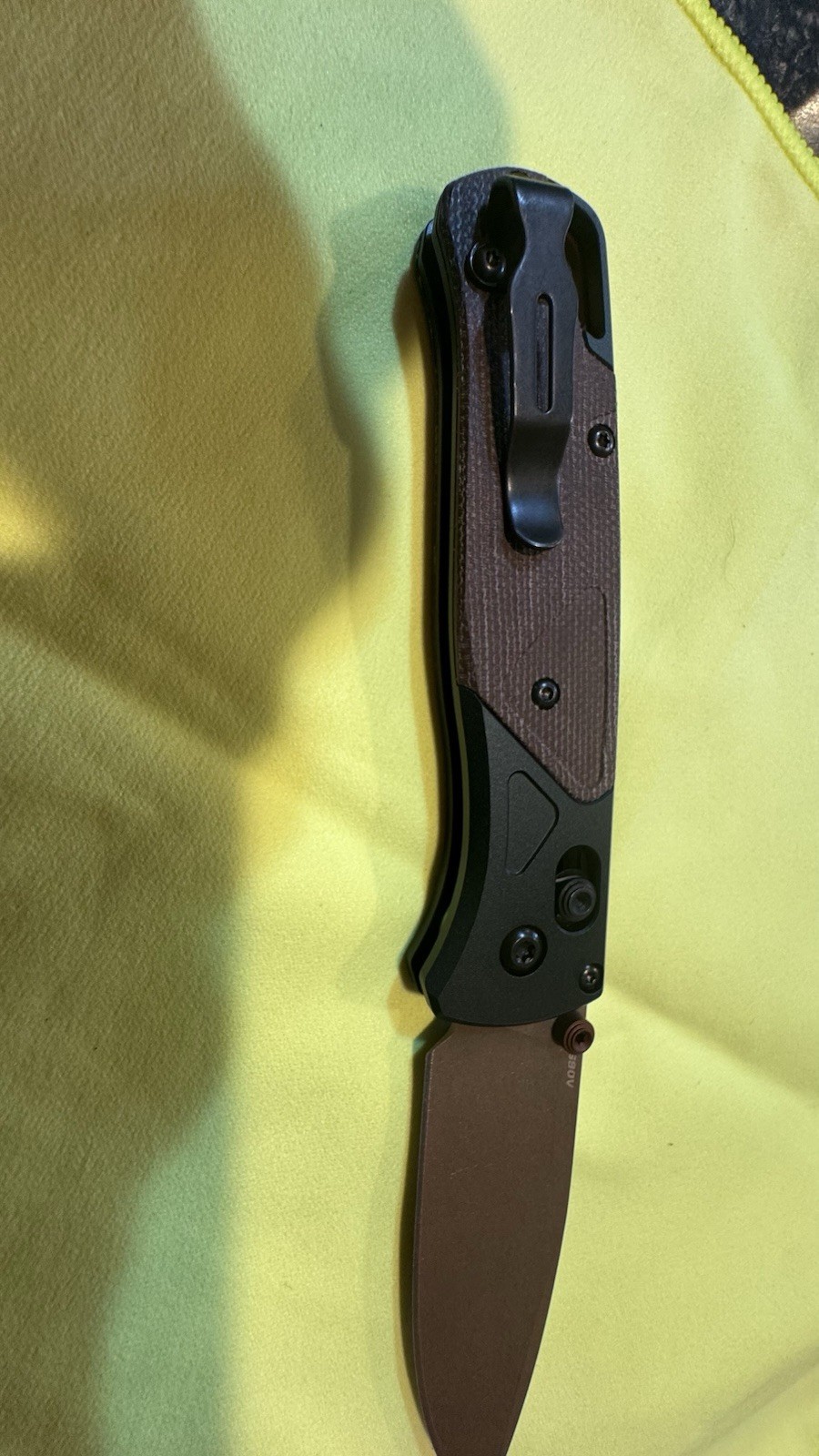 Benchmade Bugout 535FE-2602 2026 Seasonal Drop. Aluminum And Micarta Handle. S90