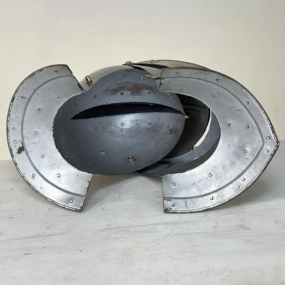 Vintage French Medieval Knight’s Helmet in Brass for Best gift