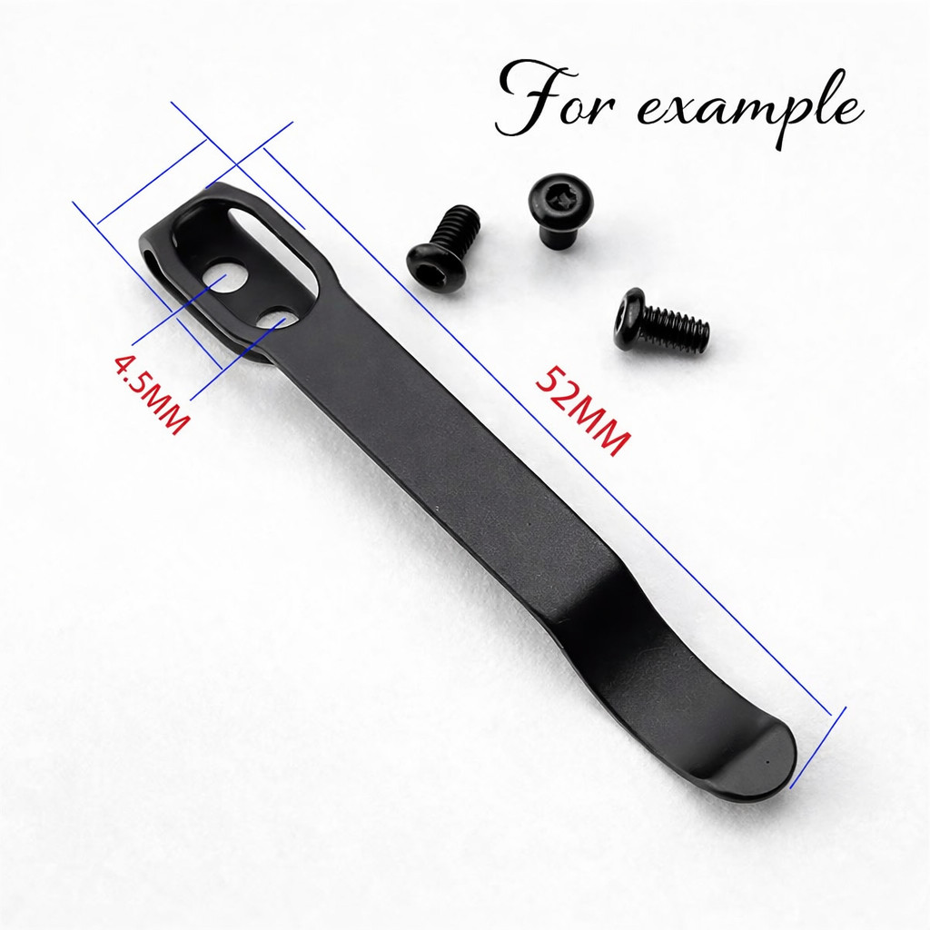 Deep Carry Pocket Clip Replacement for Folding Knife Stainless Steel w/ Screws