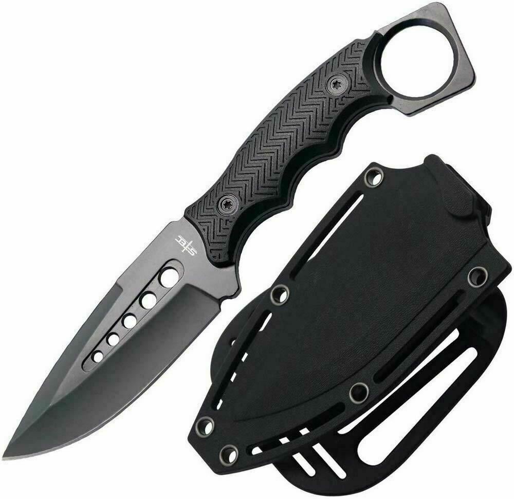 9″ Full Tang Tactical Knife Kydex Style Sheath Hunting Knife Survival Knife
