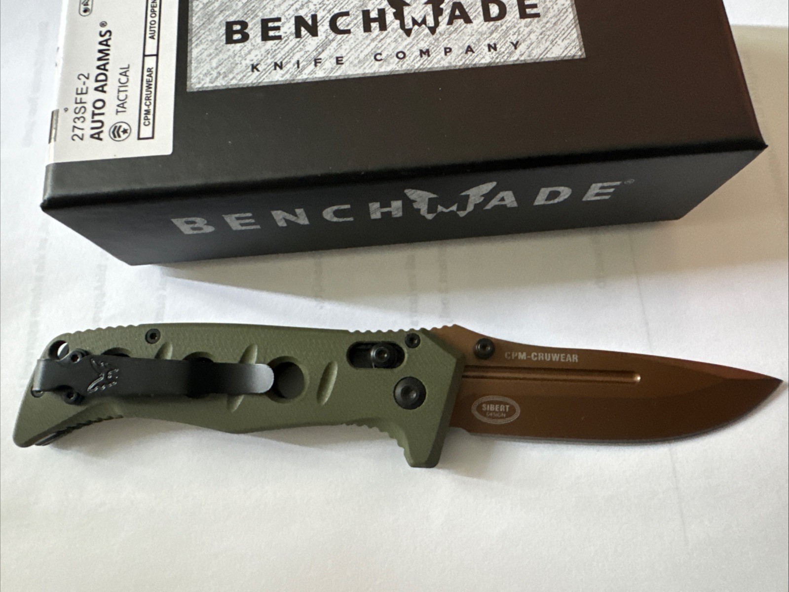 Benchmade 273FE-2 Mini Adamas CPM-CruWear Axis Drop Point G10 Manual