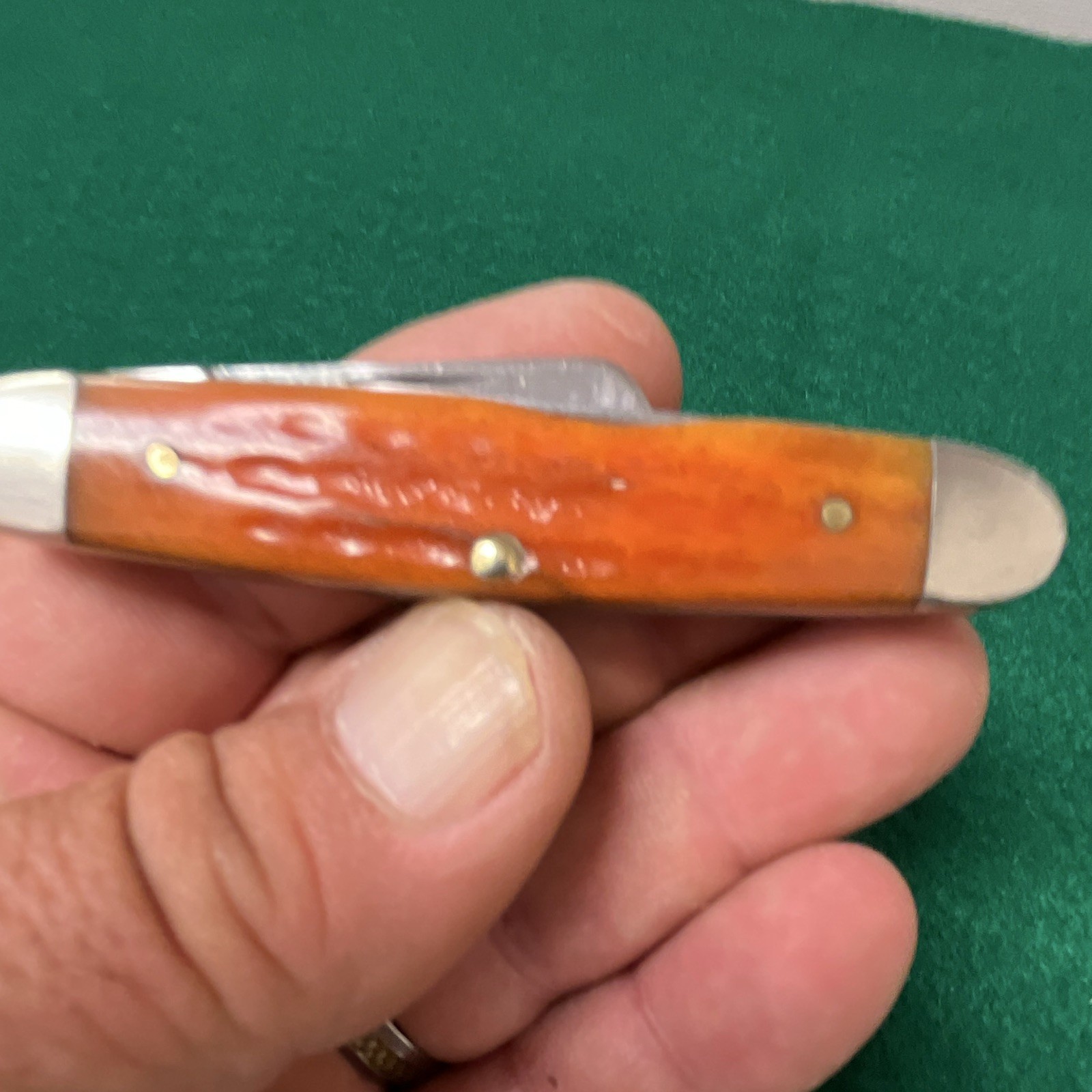 RARE CASE XX 63090 SS Harvest Orange 3 Blade great User