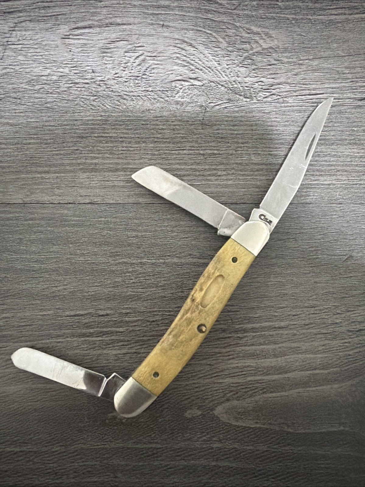 Vintage Case XX 5318 SS Stag Handle Knife 1940-64 Three Blades