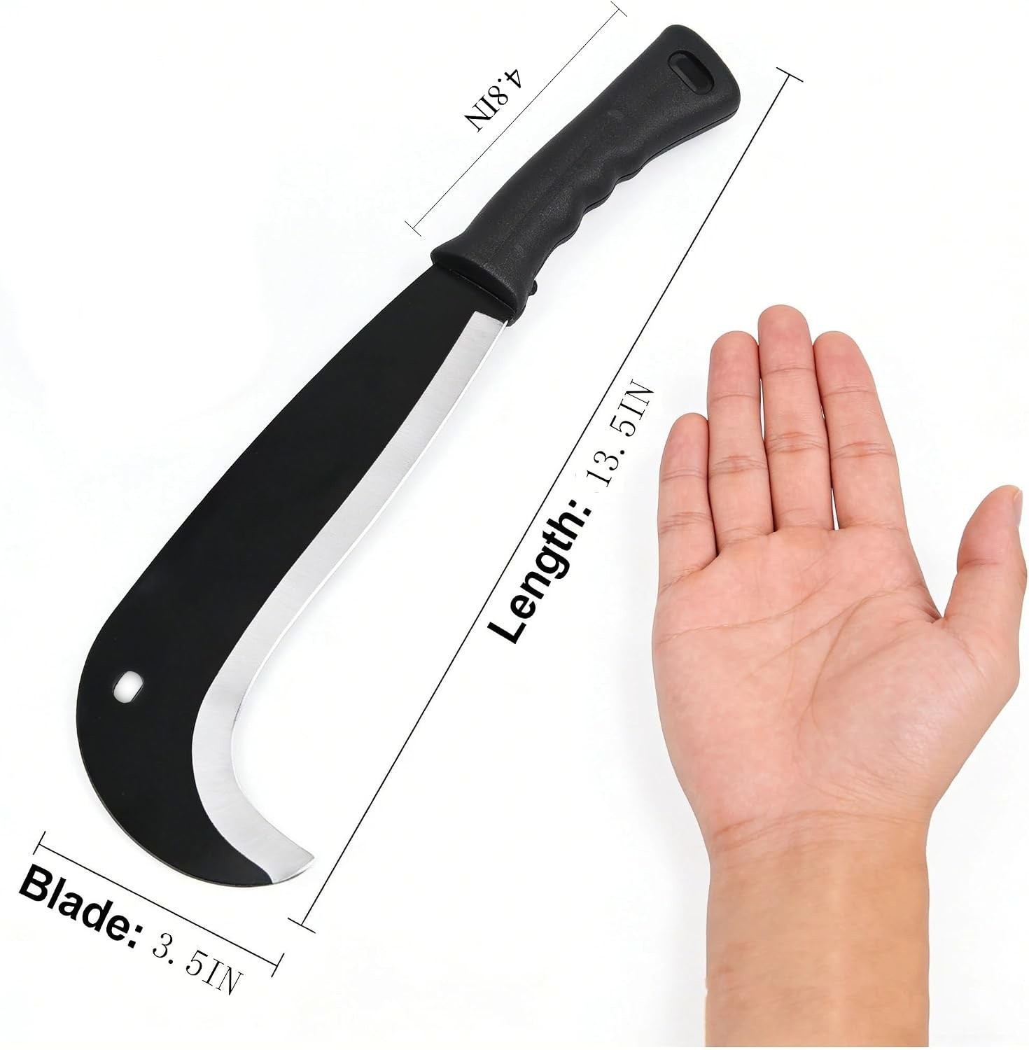 CARBON STEEL BILLHOOK SICKLE MACHETE FOR CLEARING AND HARVESTING YARD TOOL
