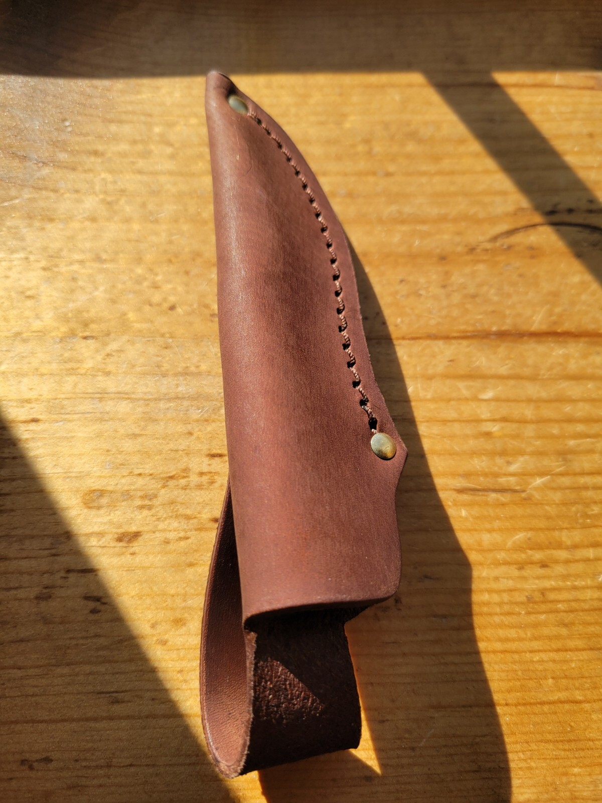 Sheaths Genuine Natural Brown Leather For Up To 6″ Overall Fixed-Blade Knife