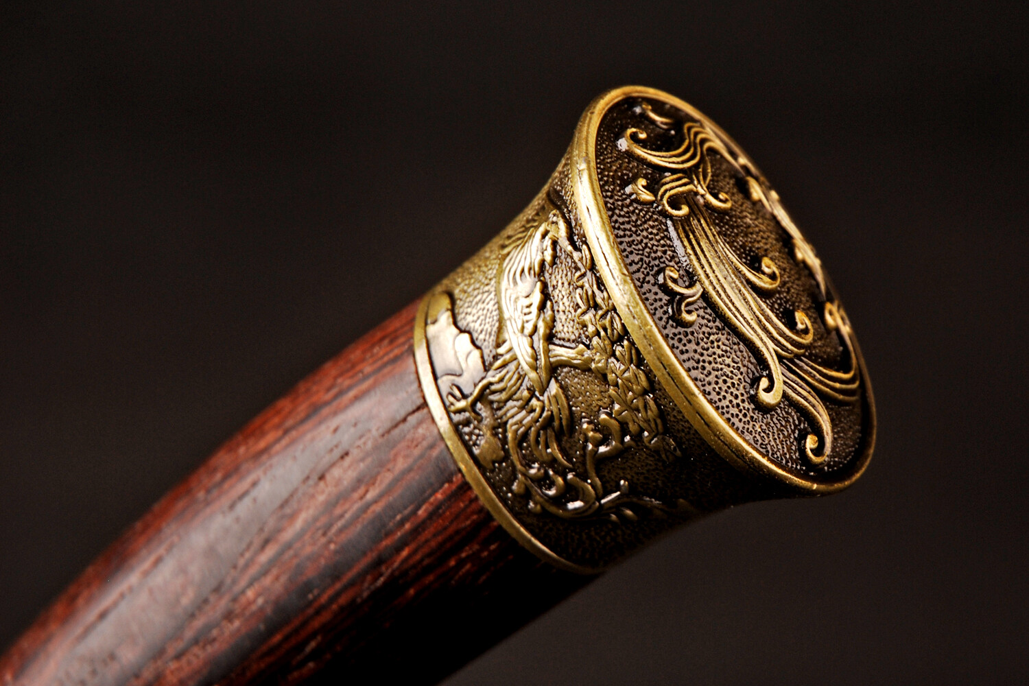 37″ Sharp Handmade Phoenix Chinese Sword Damascus Folded Steel Qing Dynasty DAO