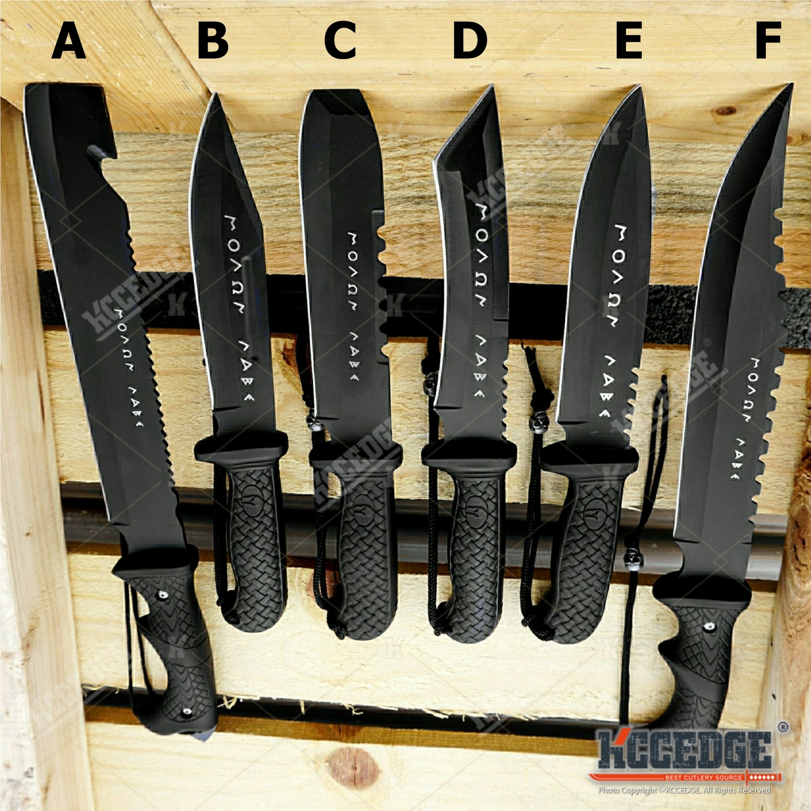 Greek Warrior MOLON LABE Fixed Blade Knife Spartan EDC Knife Tactical Black