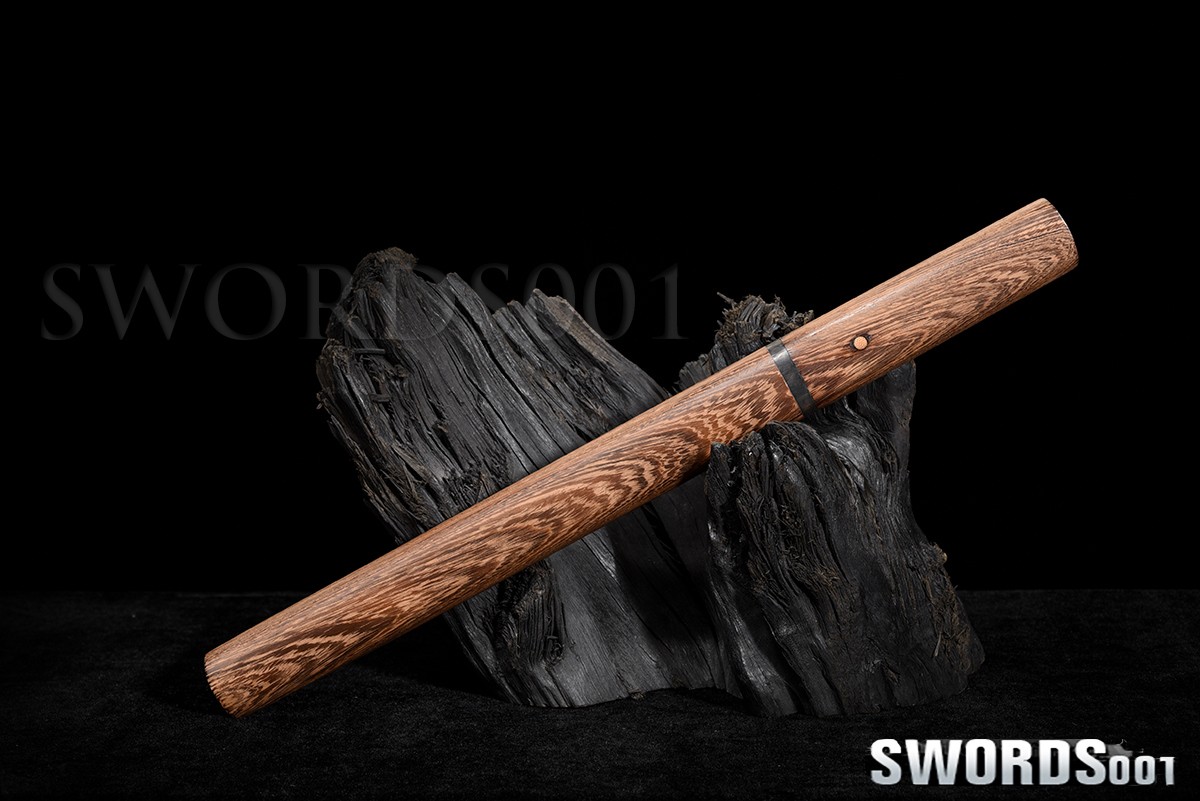 Japanese Samurai Sword Tanto Manganese Steel Self Defense Knife Rosewood Handle