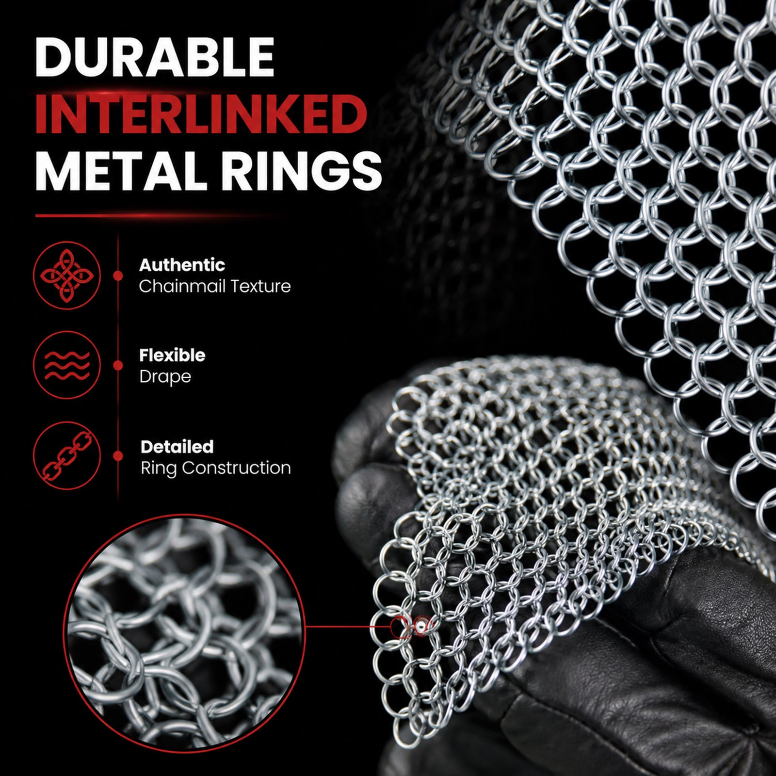 BATTLE READY CHAIN MAIL COIF ARMOR MEDIEVAL RENAISSANCE CHAINMAIL HOOD ARMOR