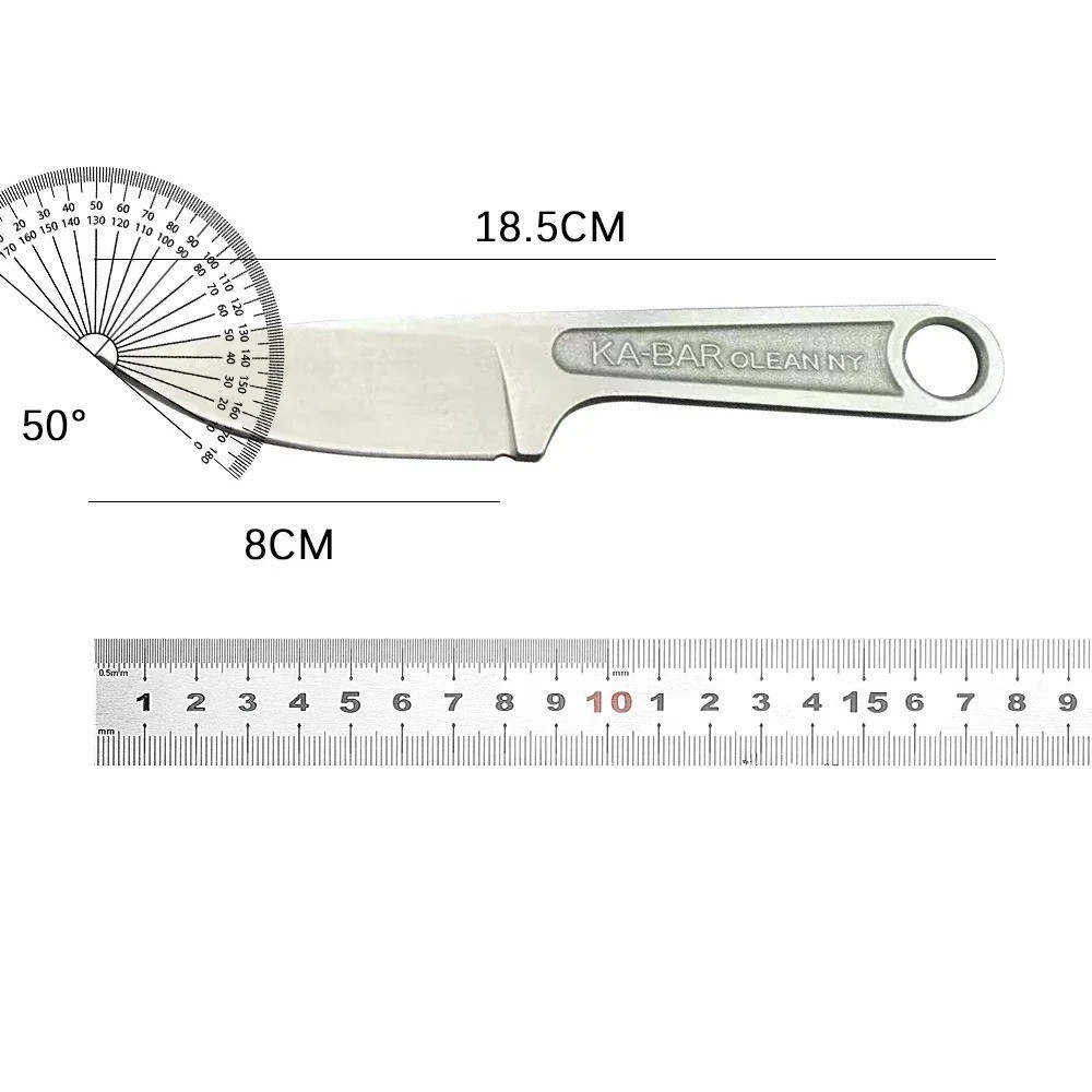 Ka-Bar Wrench Fixed Knife 3″ Blade 425 Carbon Steel One Piece. Free Shipping.