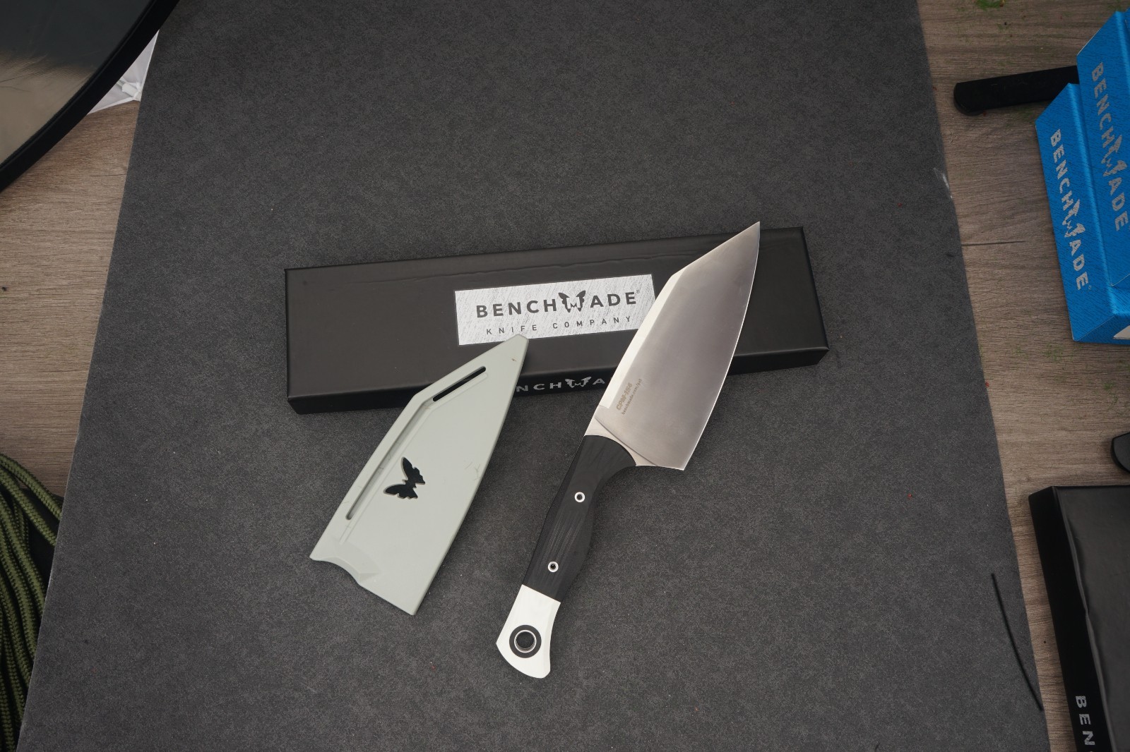 Benchmade 4010 Station Knife CPM-154 Black Handle Fixed Blade w/ Sheath