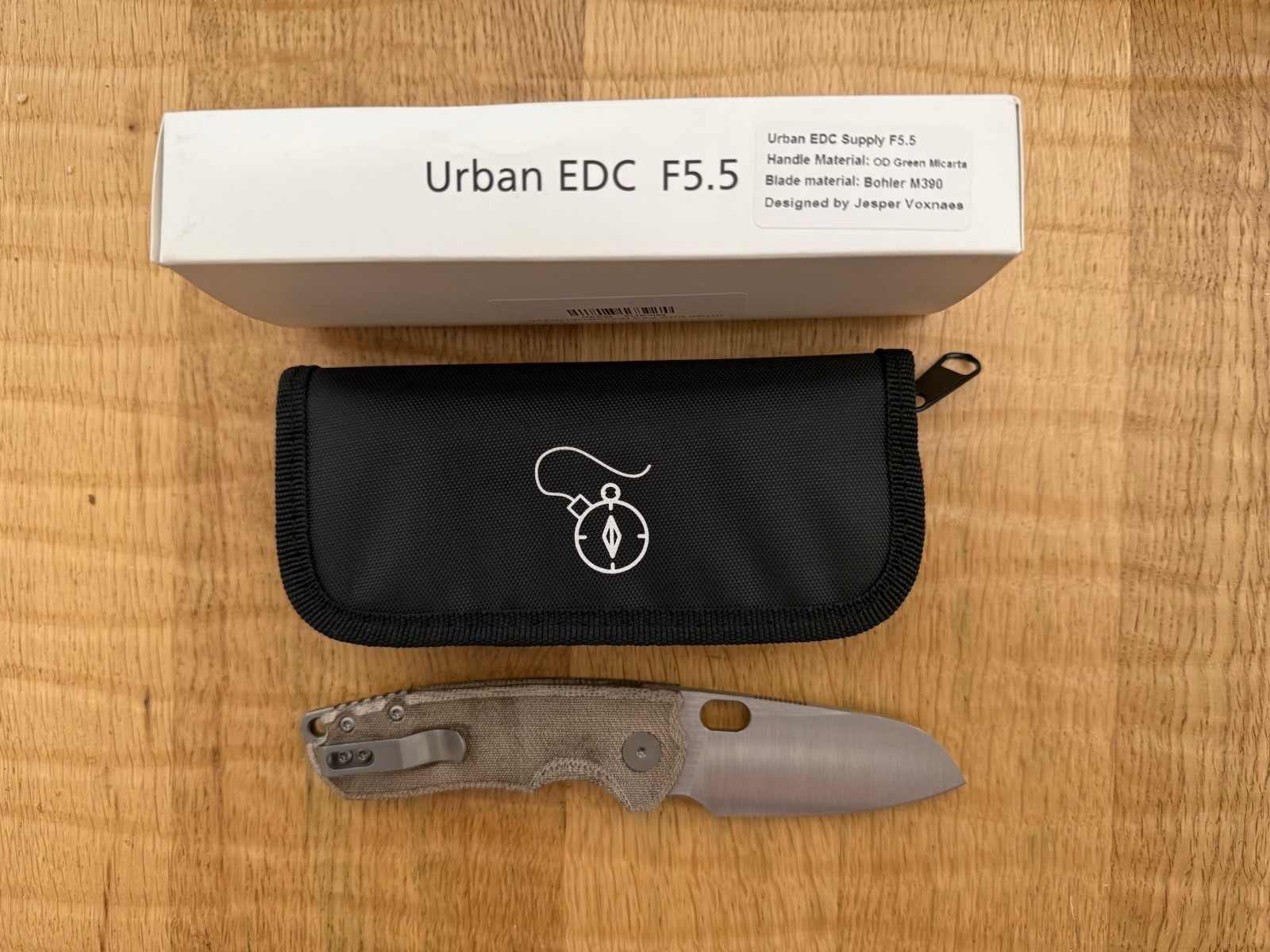 Urban EDC F5.5 – Green Micarta – M390 Satin Blade – Limited Edition